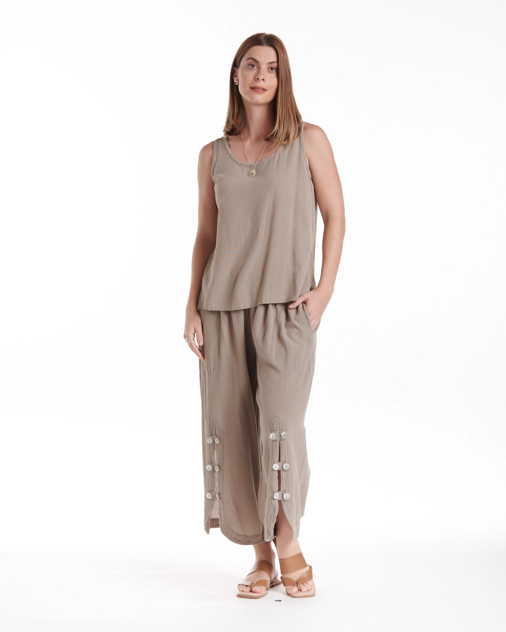 Tank Cotton Gauze Blouse-Oh My Gauze