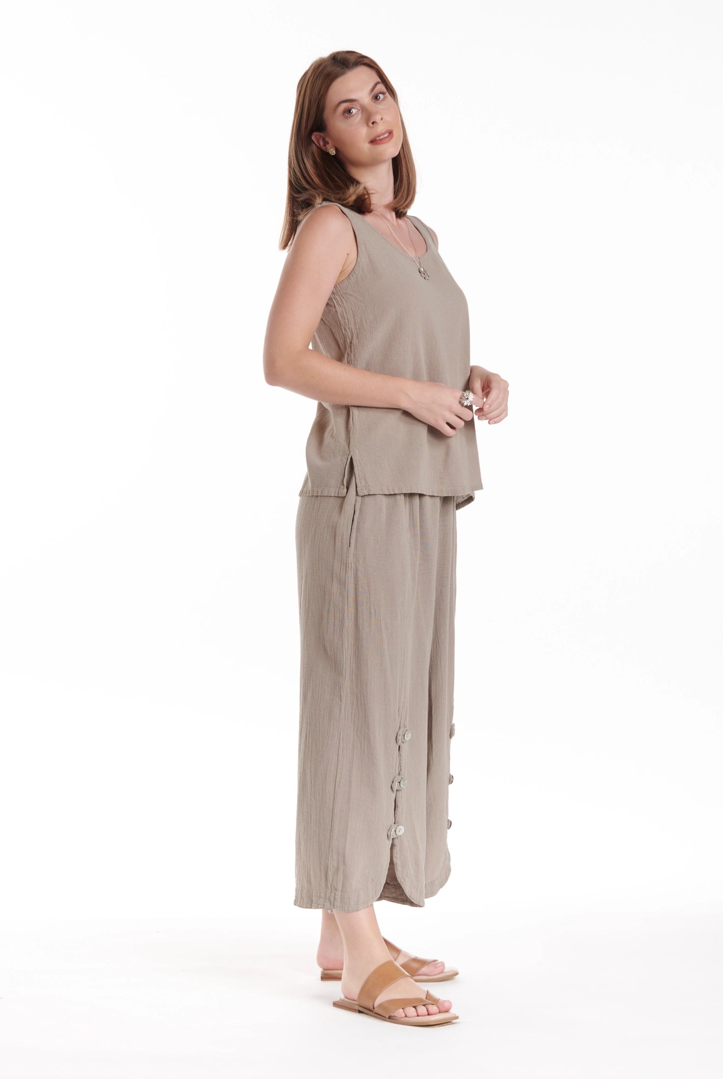 Tank Cotton Gauze Blouse-Oh My Gauze