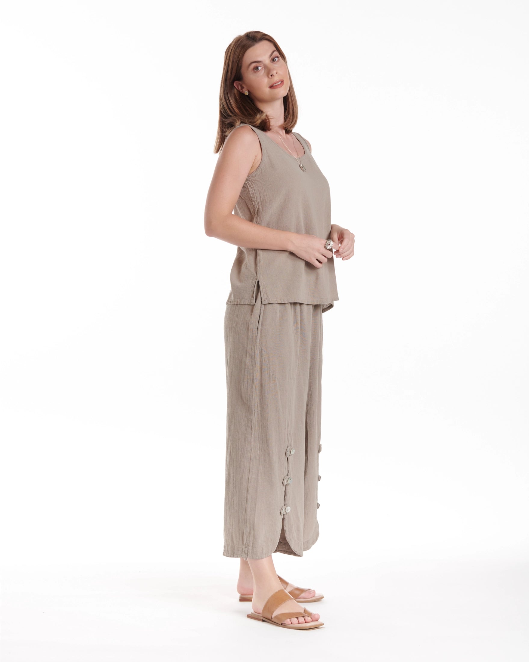 Tank Cotton Gauze Blouse-Oh My Gauze