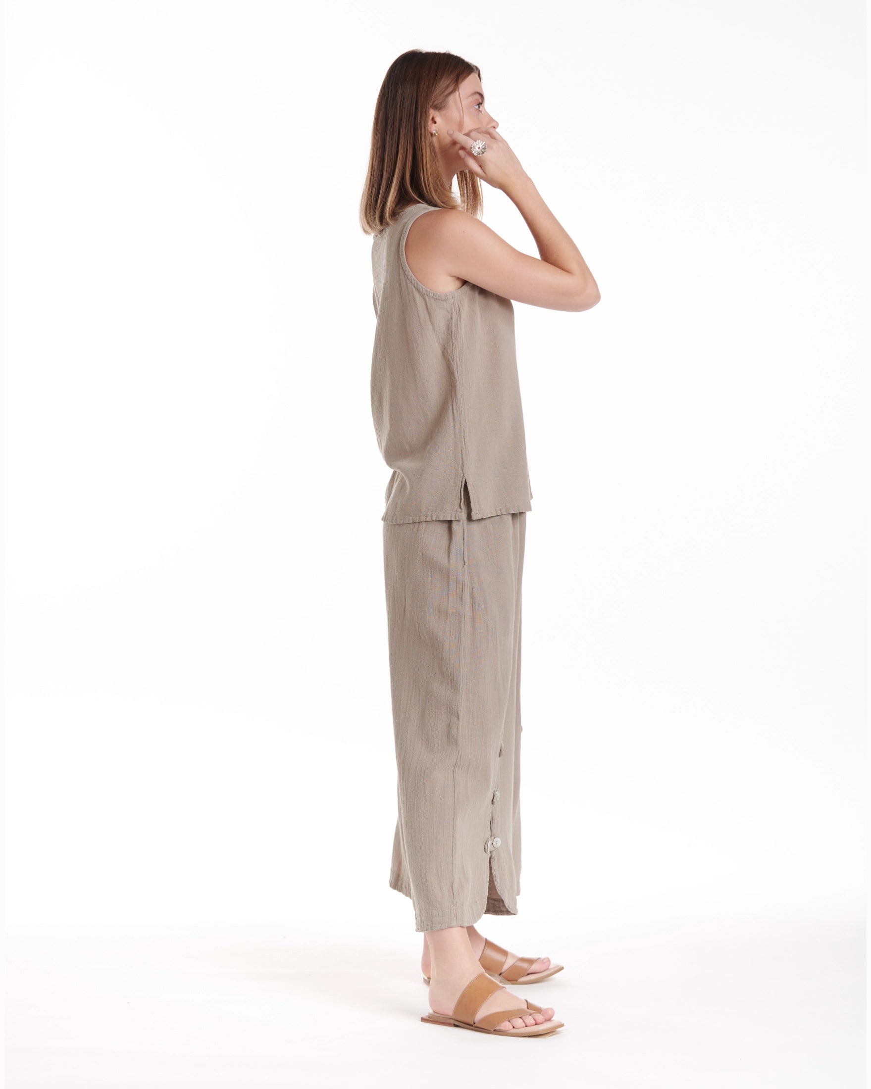 Tank Cotton Gauze Blouse-Oh My Gauze