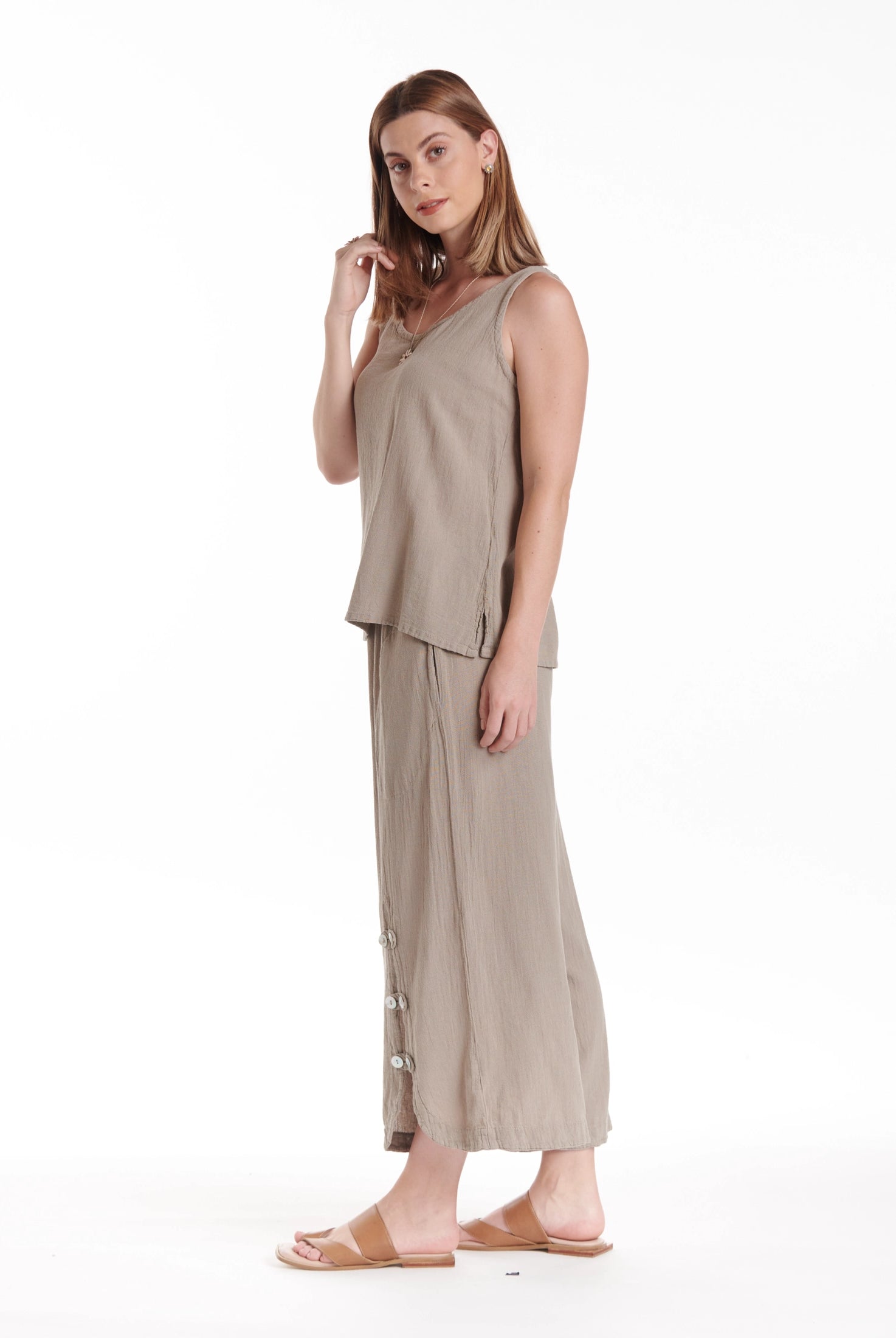 Tank Cotton Gauze Blouse-Oh My Gauze