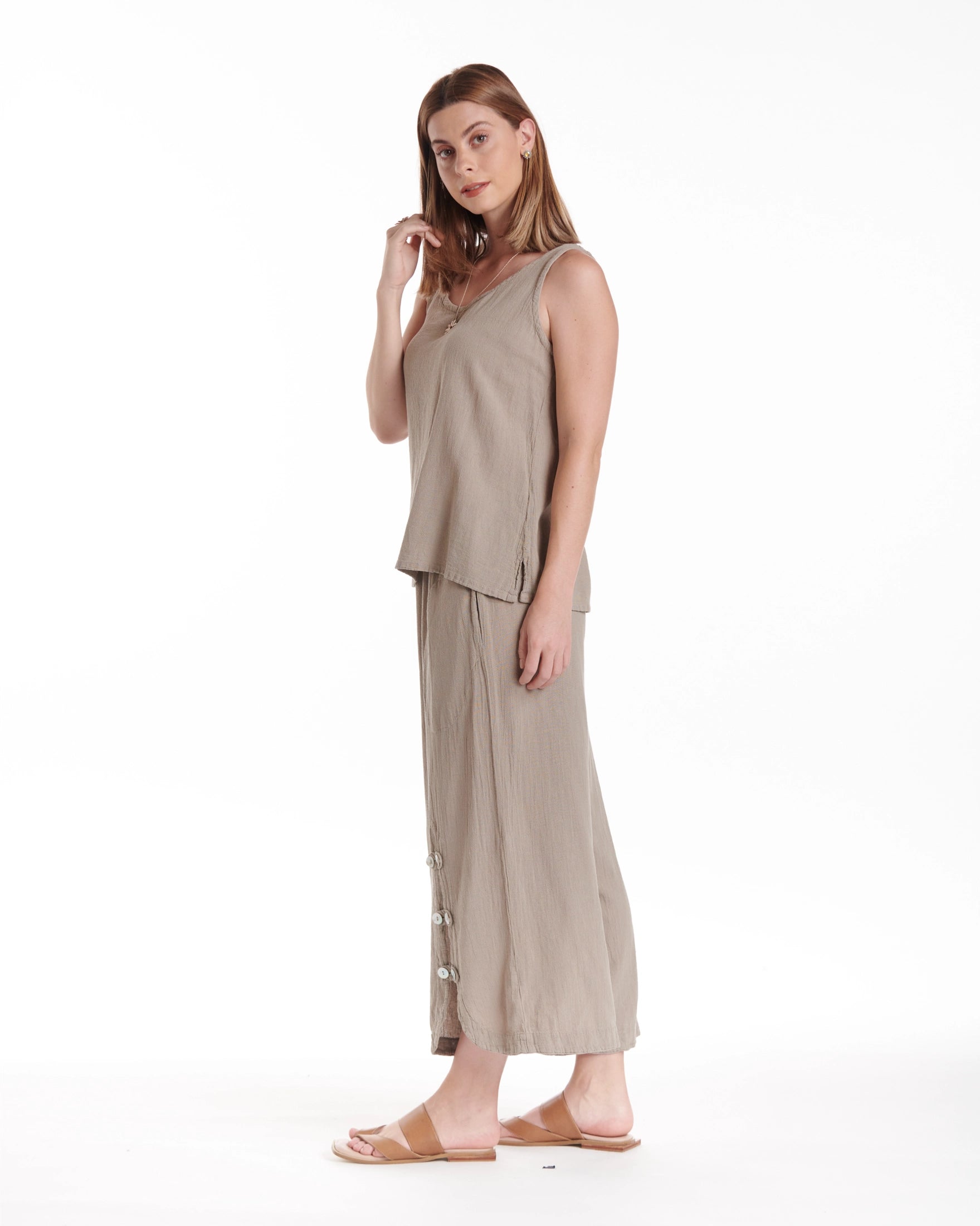 Tank Cotton Gauze Blouse-Oh My Gauze