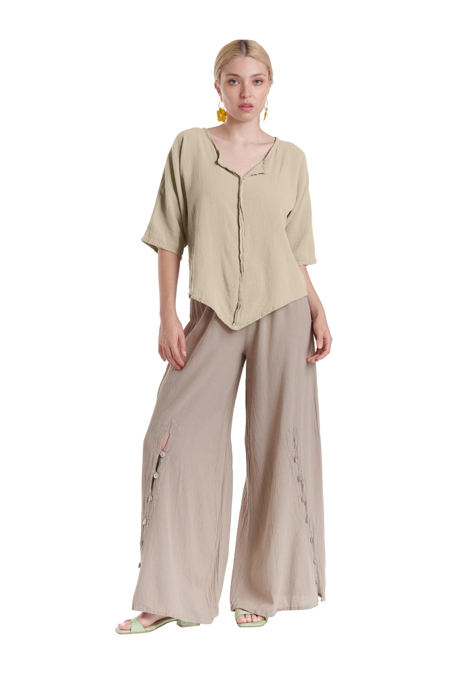 Tiny Cotton Gauze Blouse-Oh My Gauze