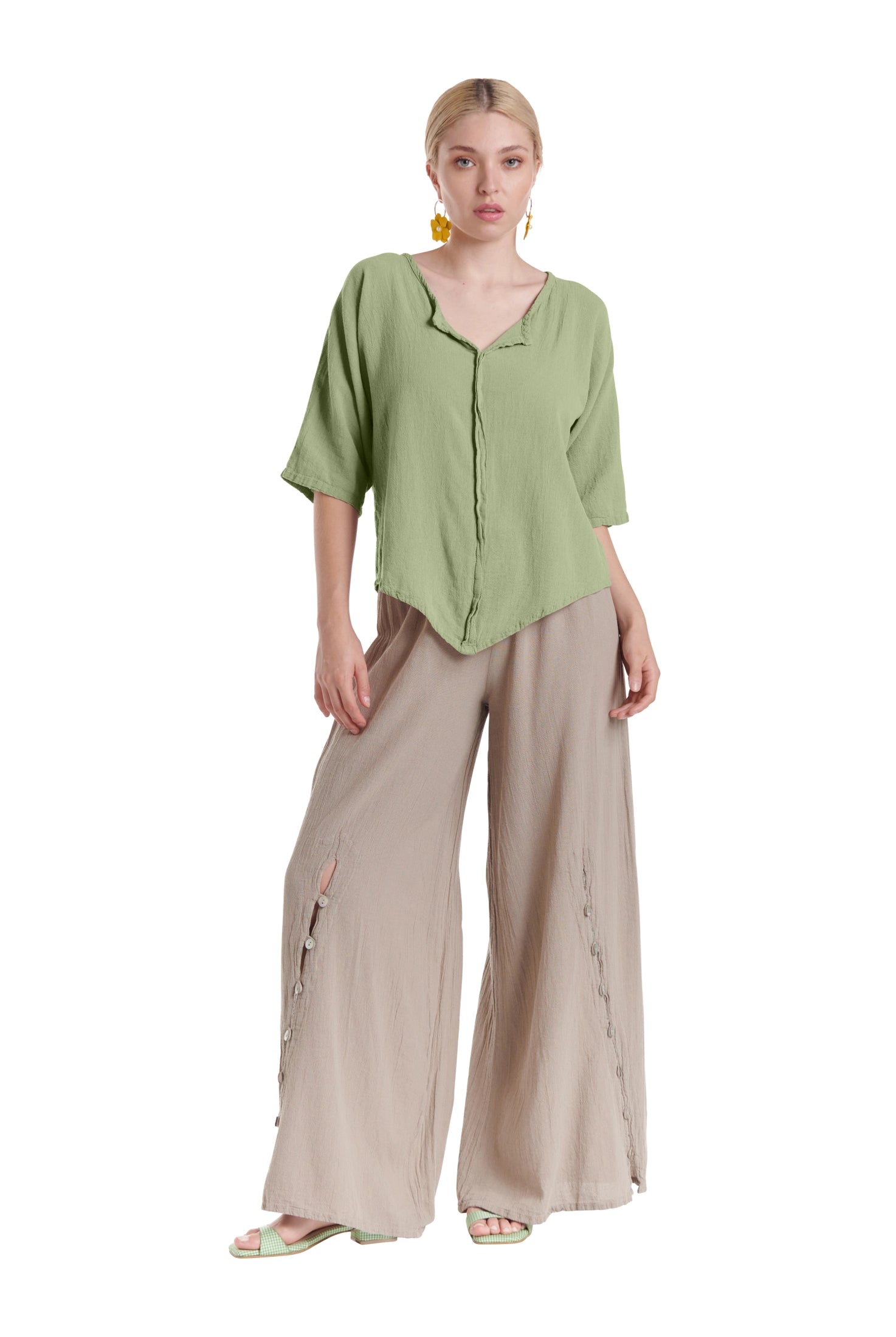 Tiny Cotton Gauze Blouse-Oh My Gauze