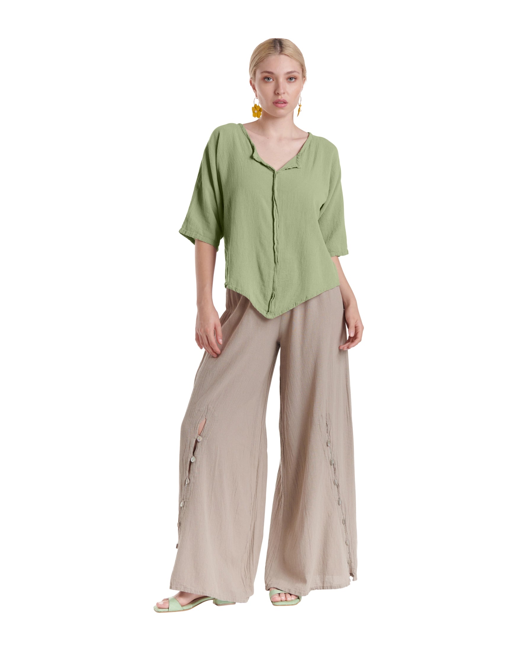 Tiny Cotton Gauze Blouse-Oh My Gauze