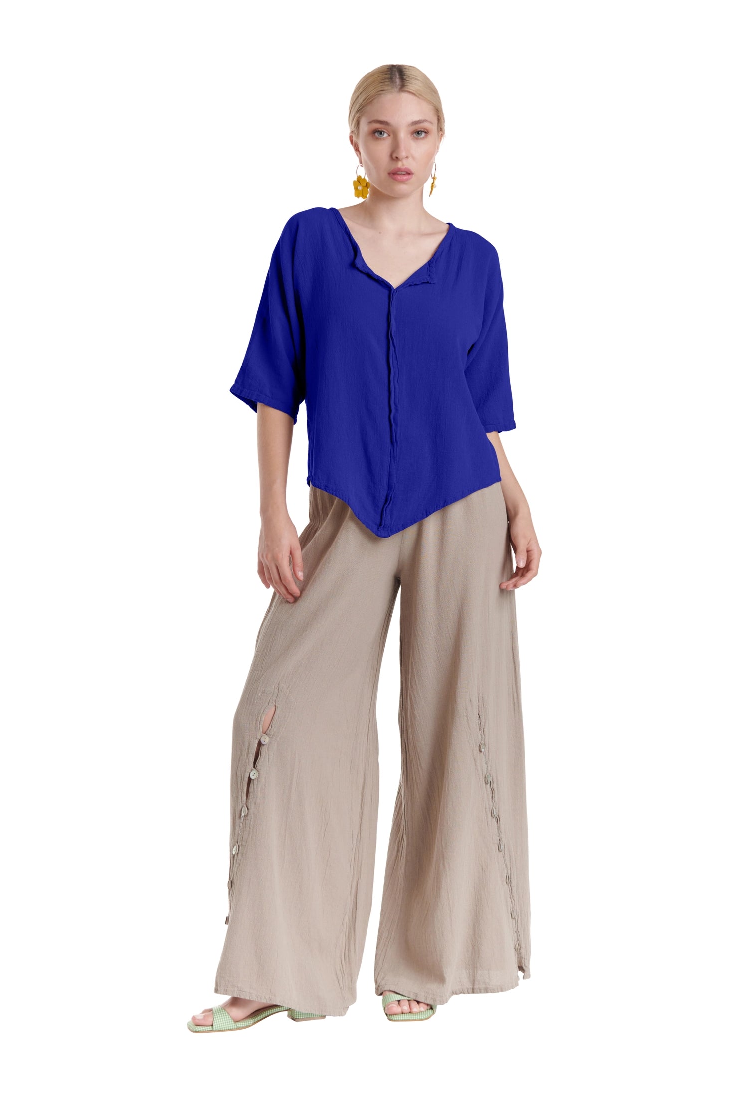 Tiny Cotton Gauze Blouse-Oh My Gauze