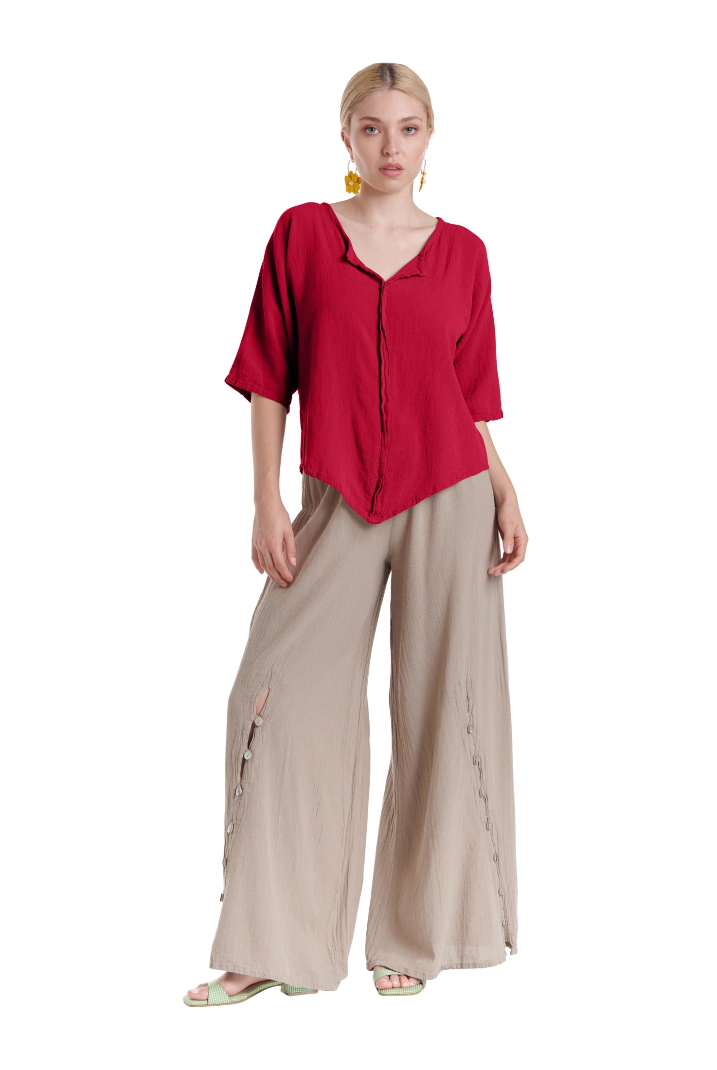 Tiny Cotton Gauze Blouse-Oh My Gauze