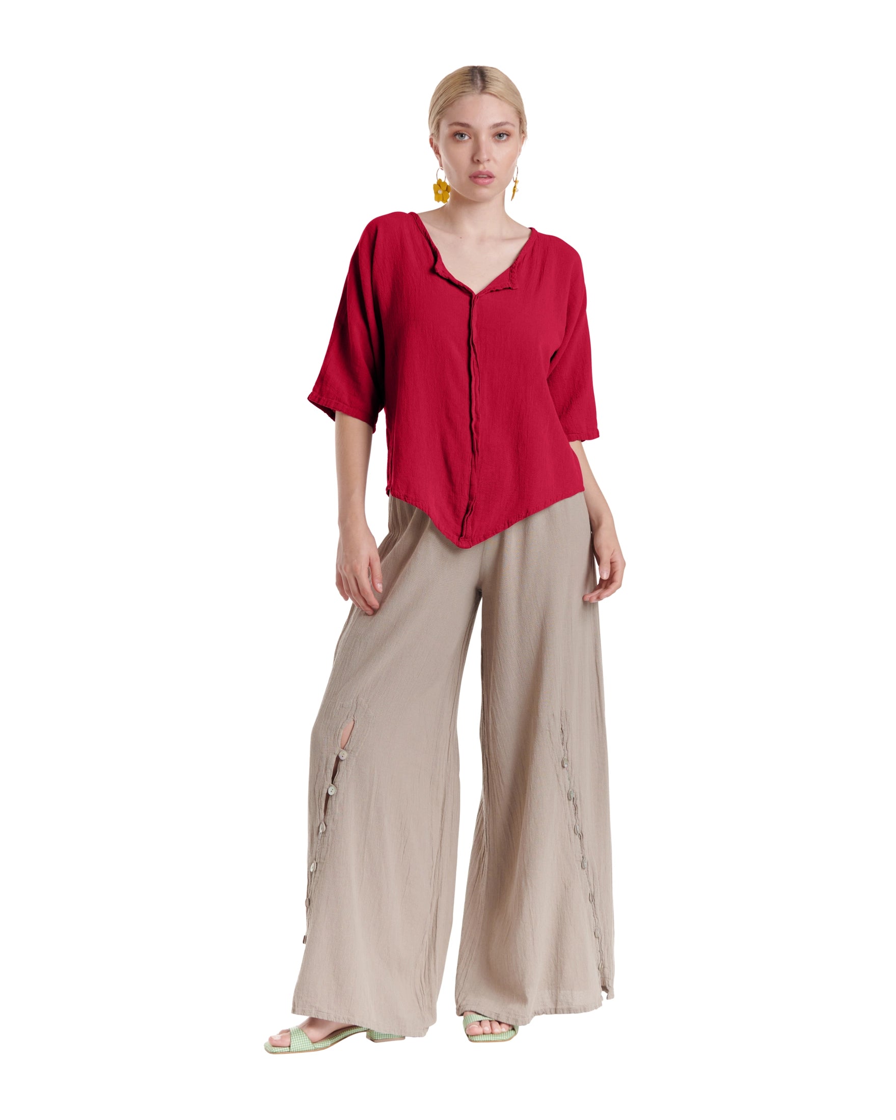 Tiny Cotton Gauze Blouse-Oh My Gauze