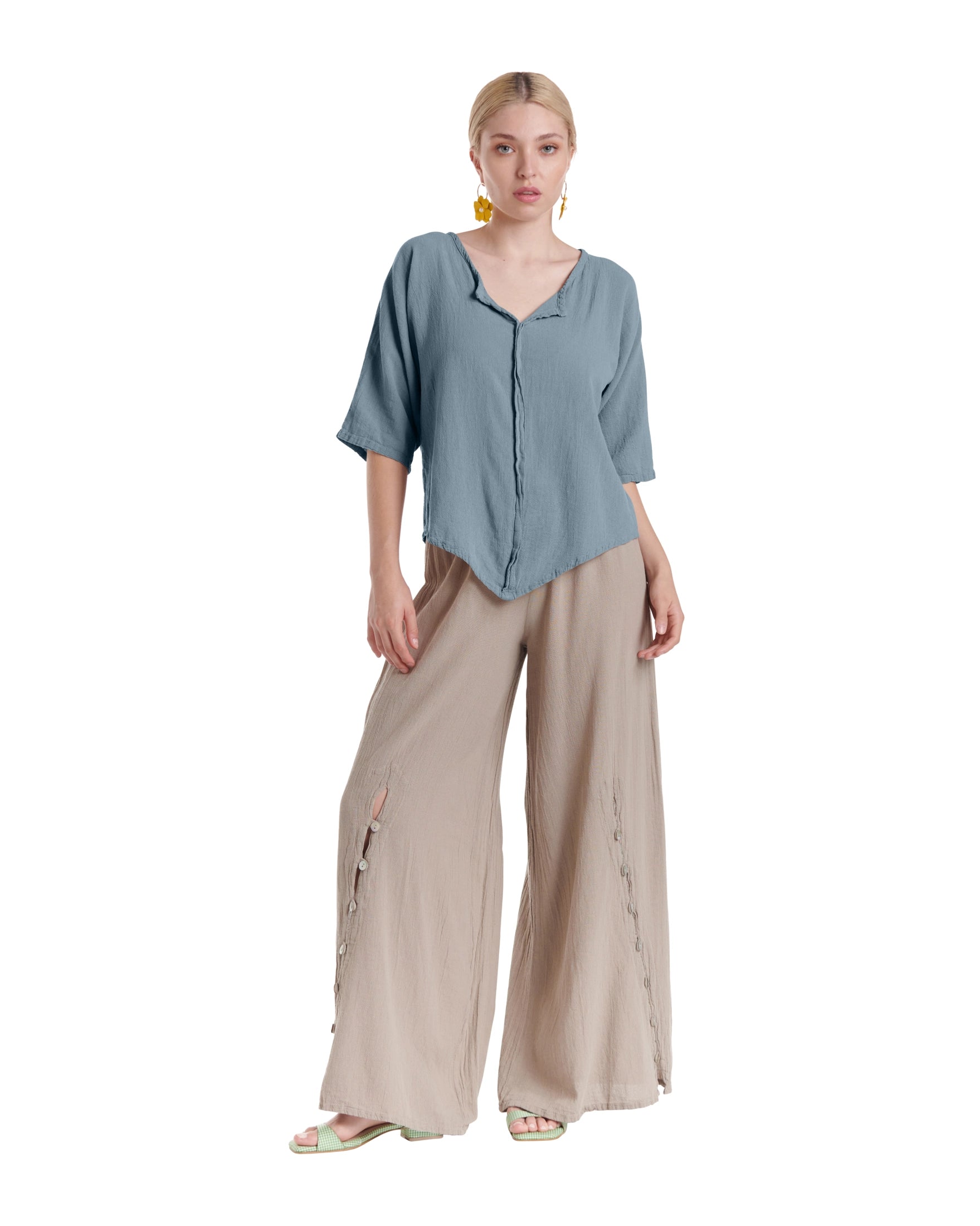 Tiny Cotton Gauze Blouse-Oh My Gauze