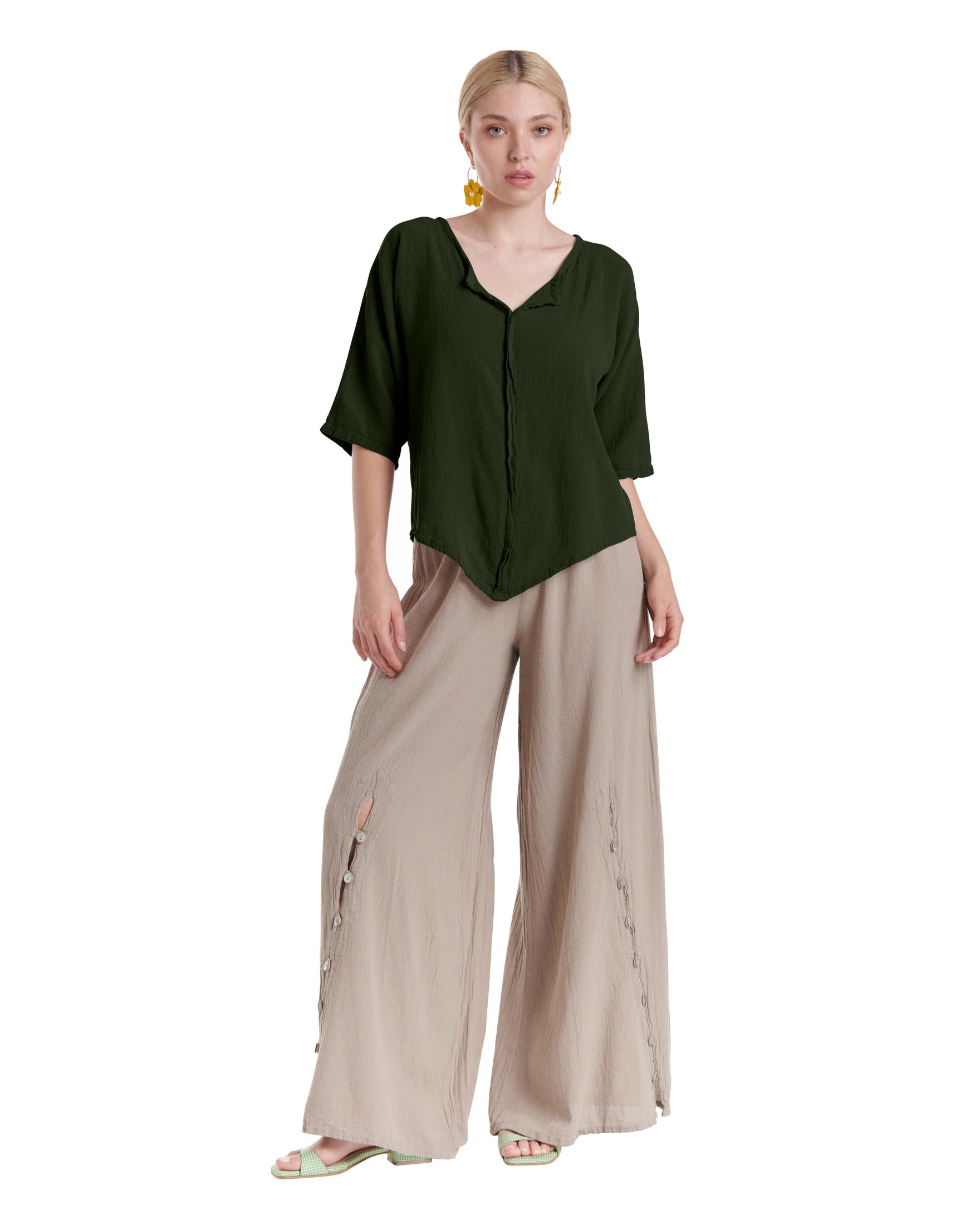 Tiny Cotton Gauze Blouse-Oh My Gauze