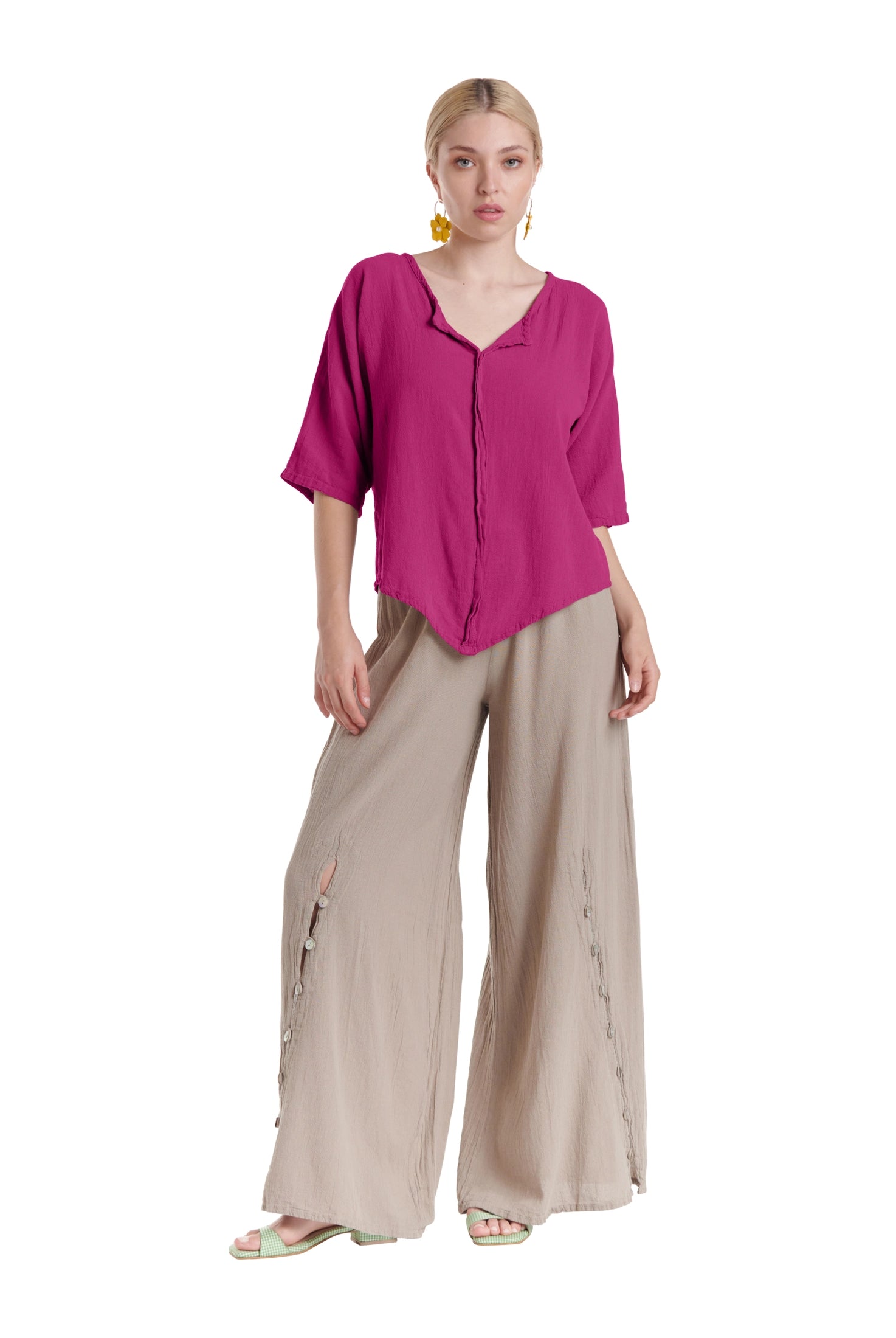 Tiny Cotton Gauze Blouse-Oh My Gauze