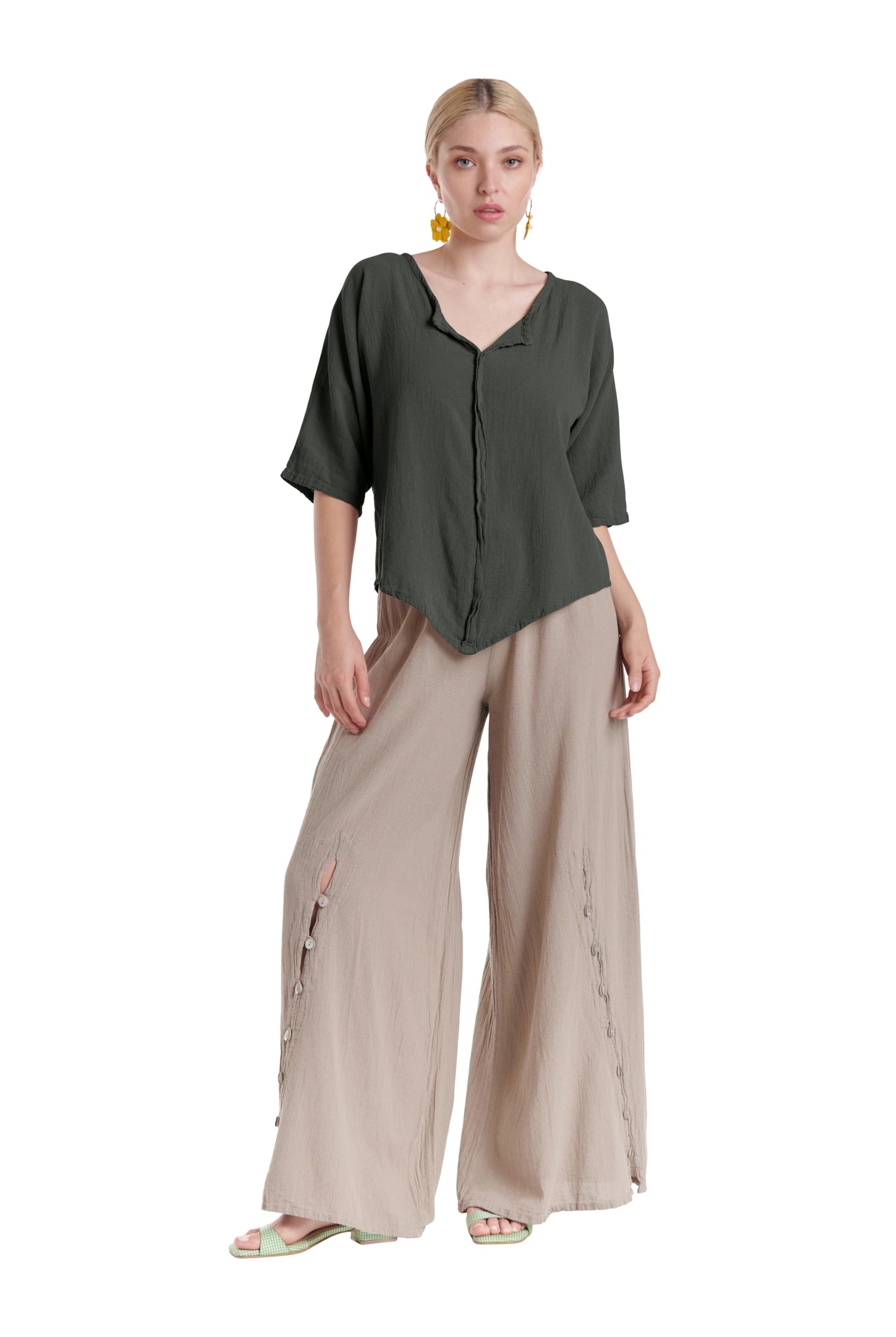 Tiny Cotton Gauze Blouse-Oh My Gauze