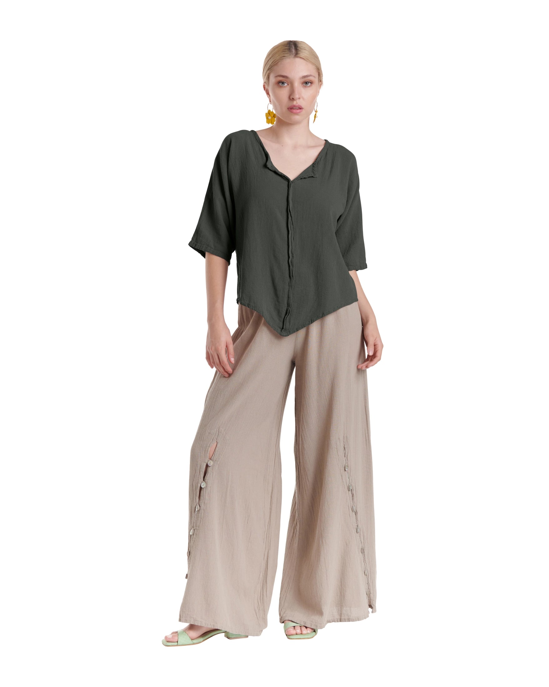 Tiny Cotton Gauze Blouse-Oh My Gauze