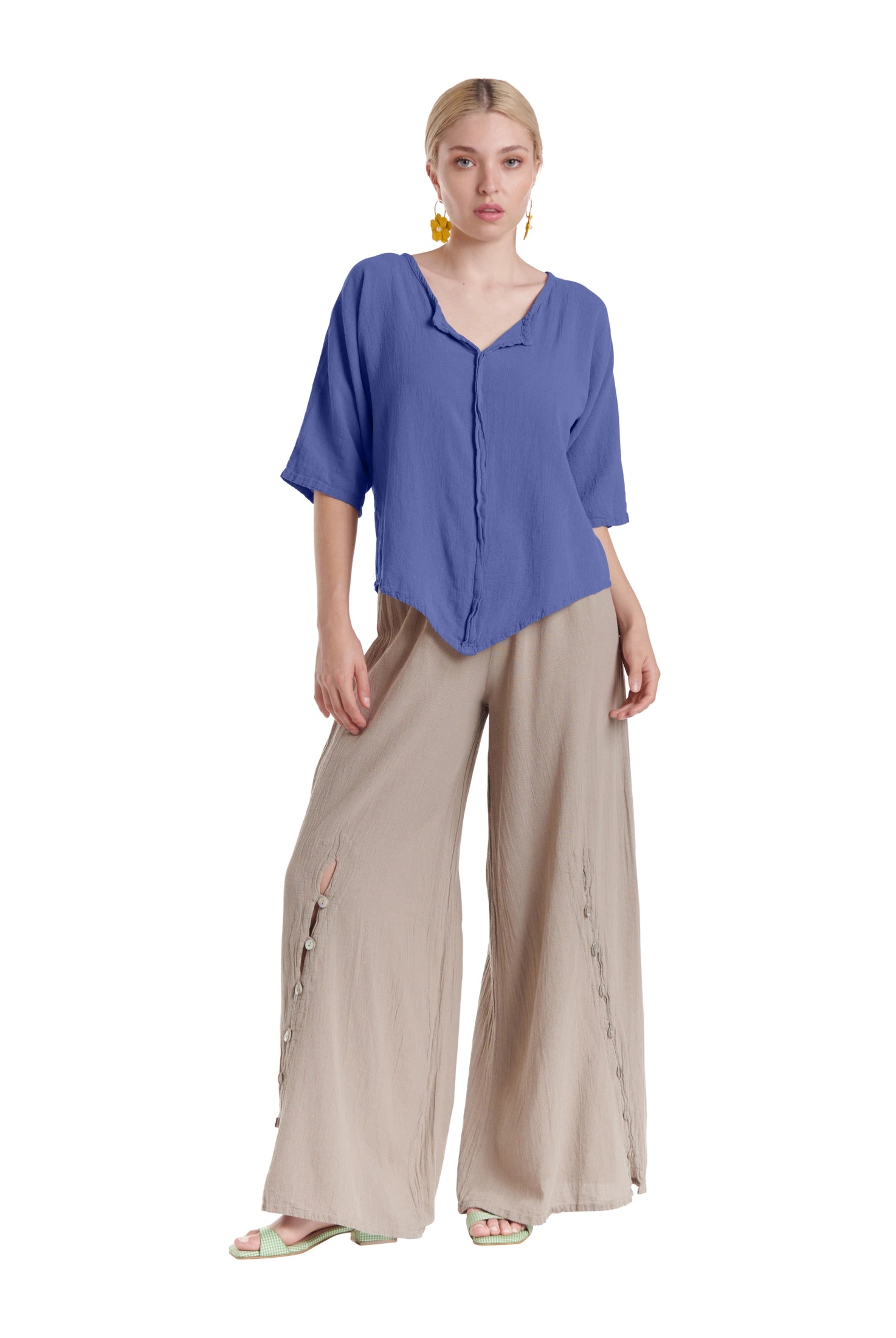 Tiny Cotton Gauze Blouse-Oh My Gauze