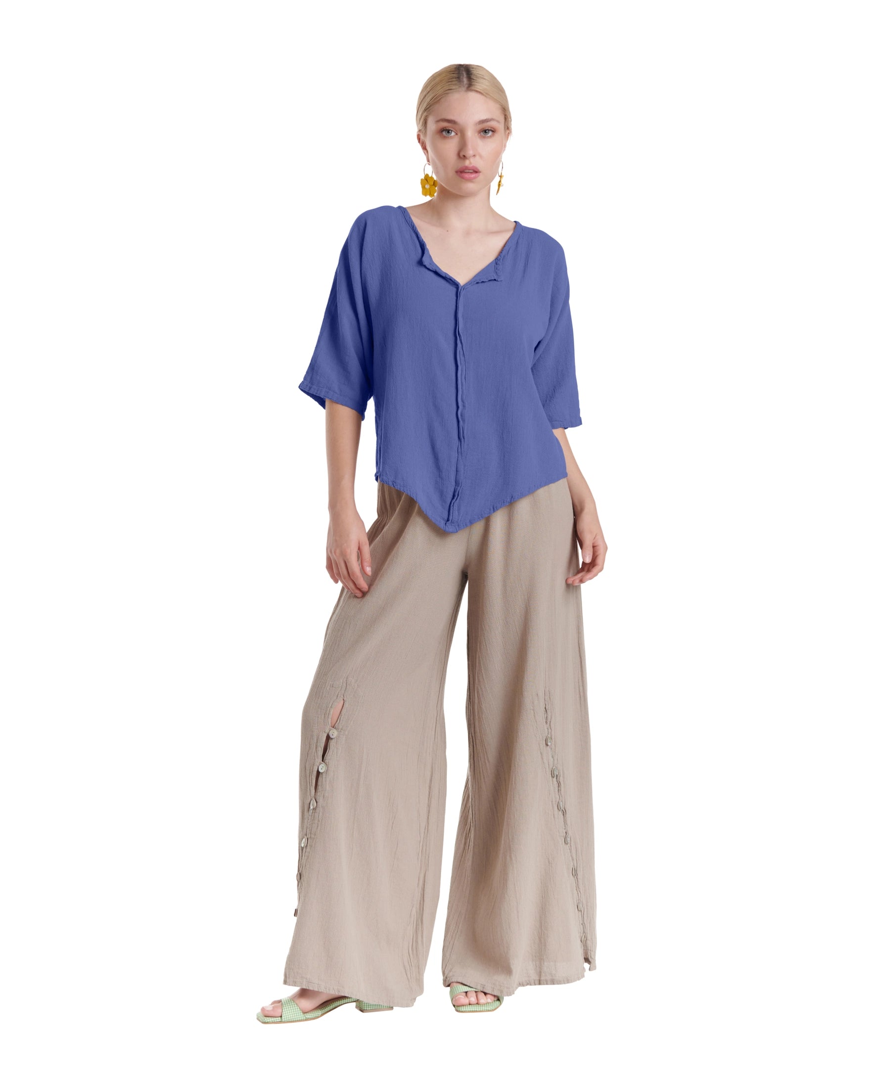 Tiny Cotton Gauze Blouse-Oh My Gauze