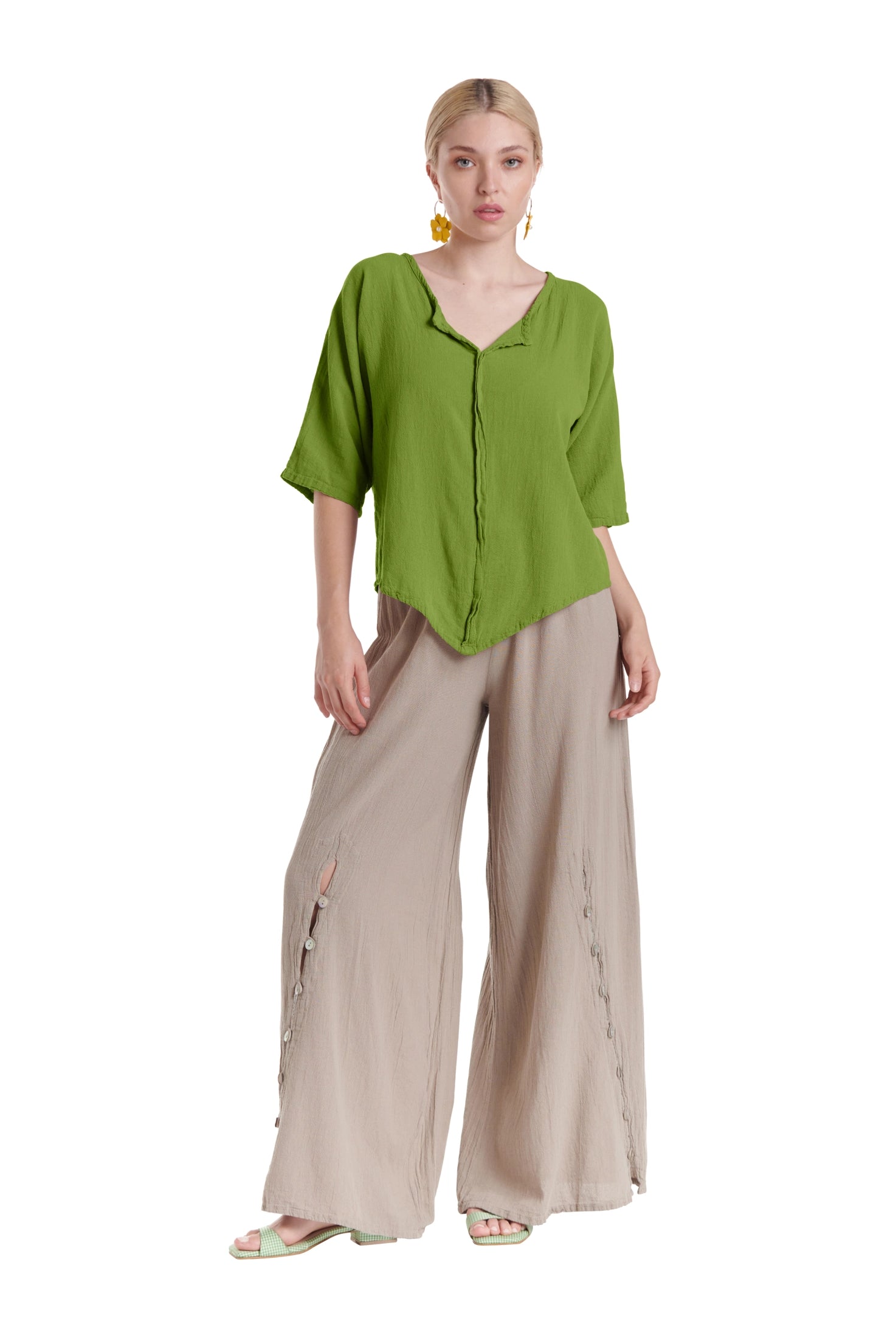 Tiny Cotton Gauze Blouse-Oh My Gauze