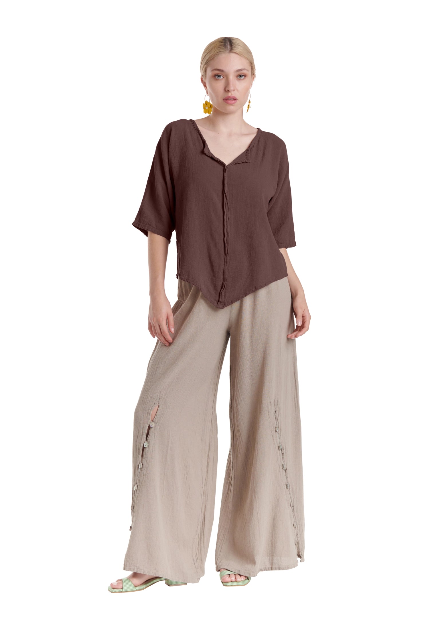 Tiny Cotton Gauze Blouse-Oh My Gauze