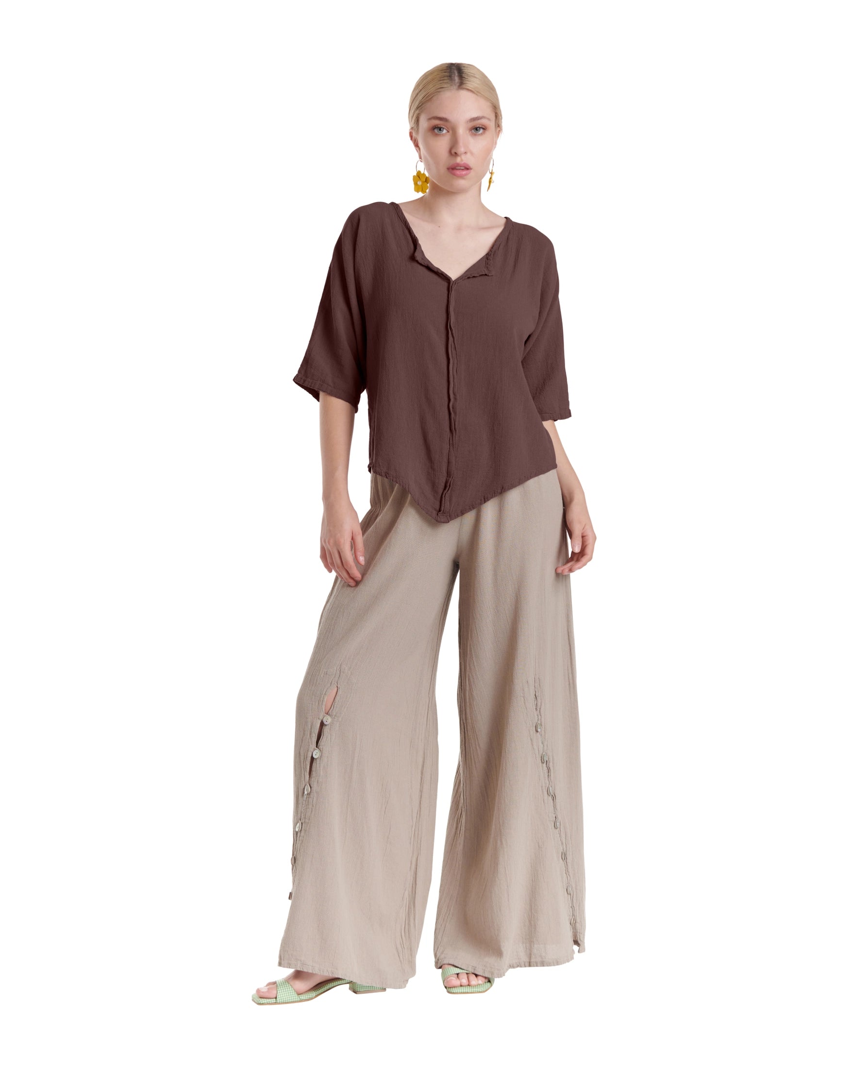 Tiny Cotton Gauze Blouse-Oh My Gauze