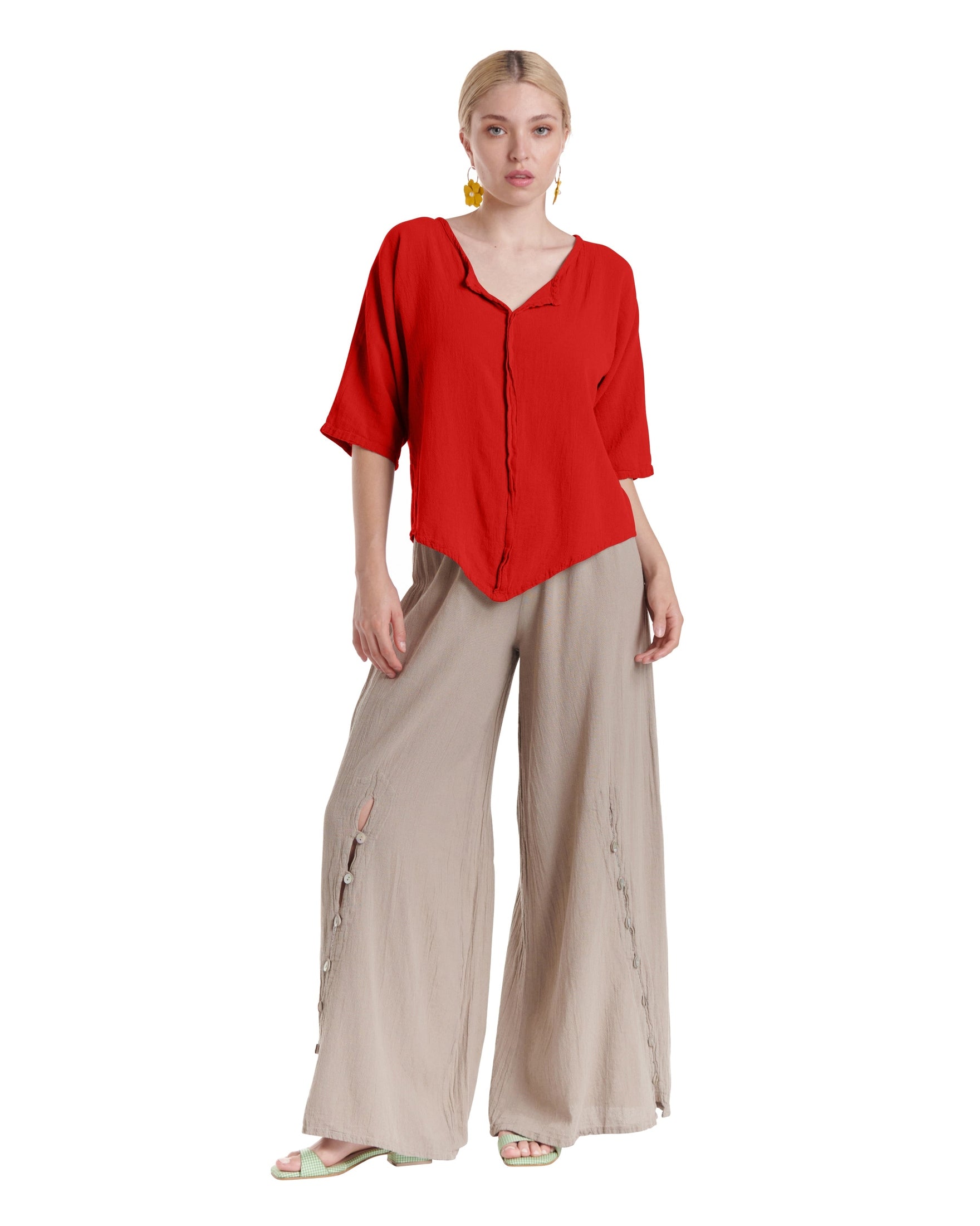 Tiny Cotton Gauze Blouse-Oh My Gauze