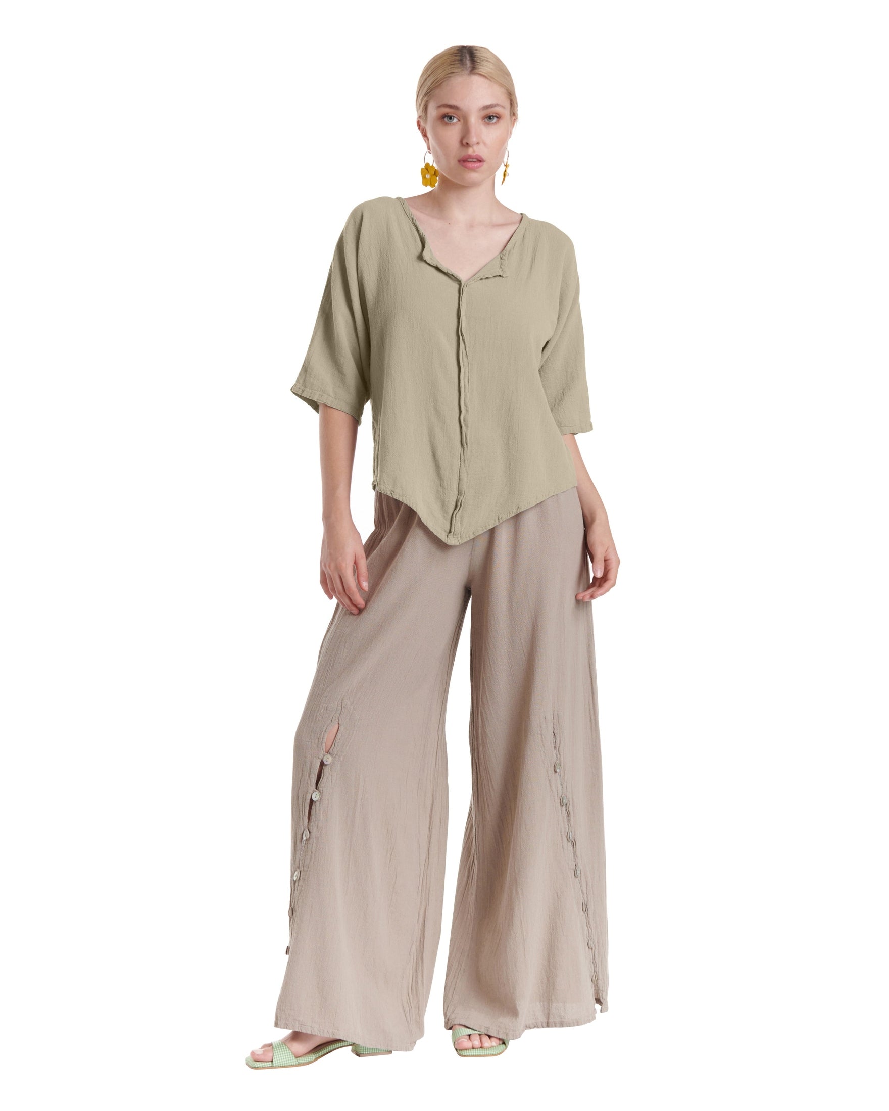 Tiny Cotton Gauze Blouse-Oh My Gauze