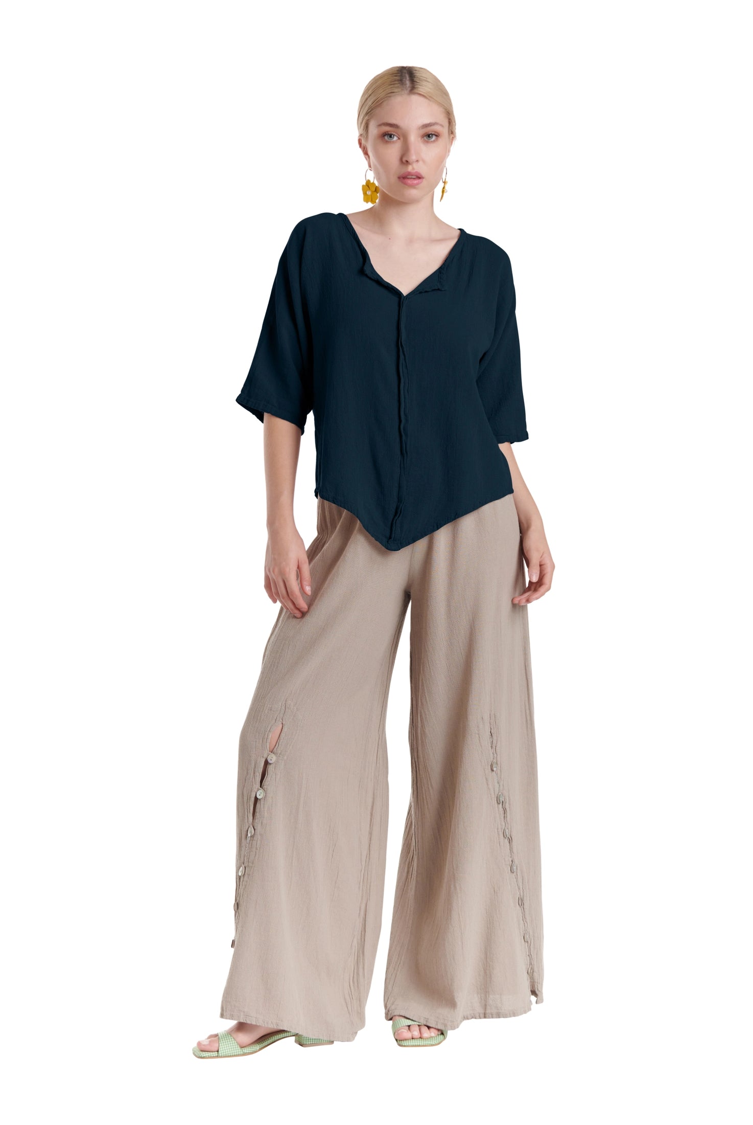 Tiny Cotton Gauze Blouse-Oh My Gauze