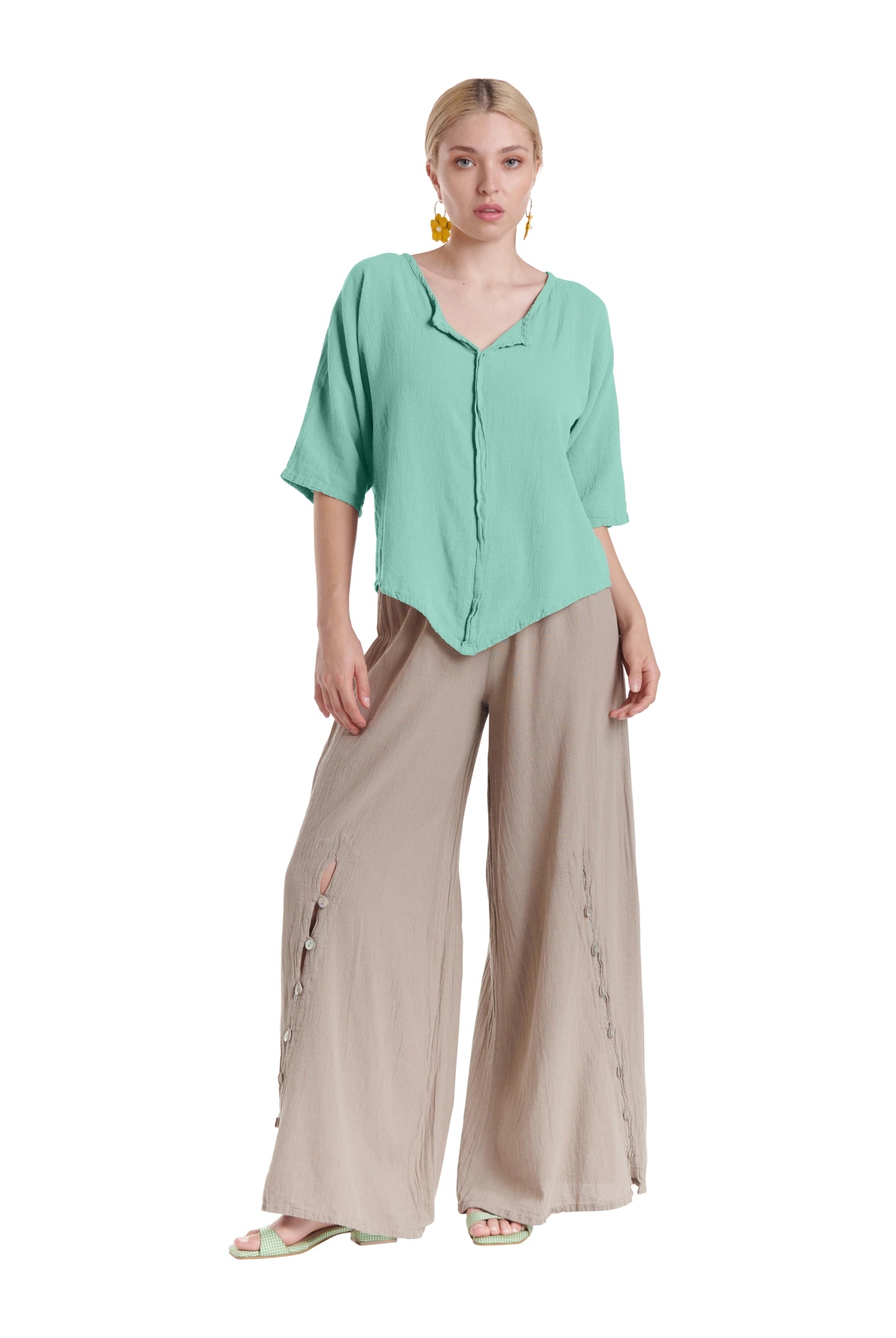 Tiny Cotton Gauze Blouse-Oh My Gauze