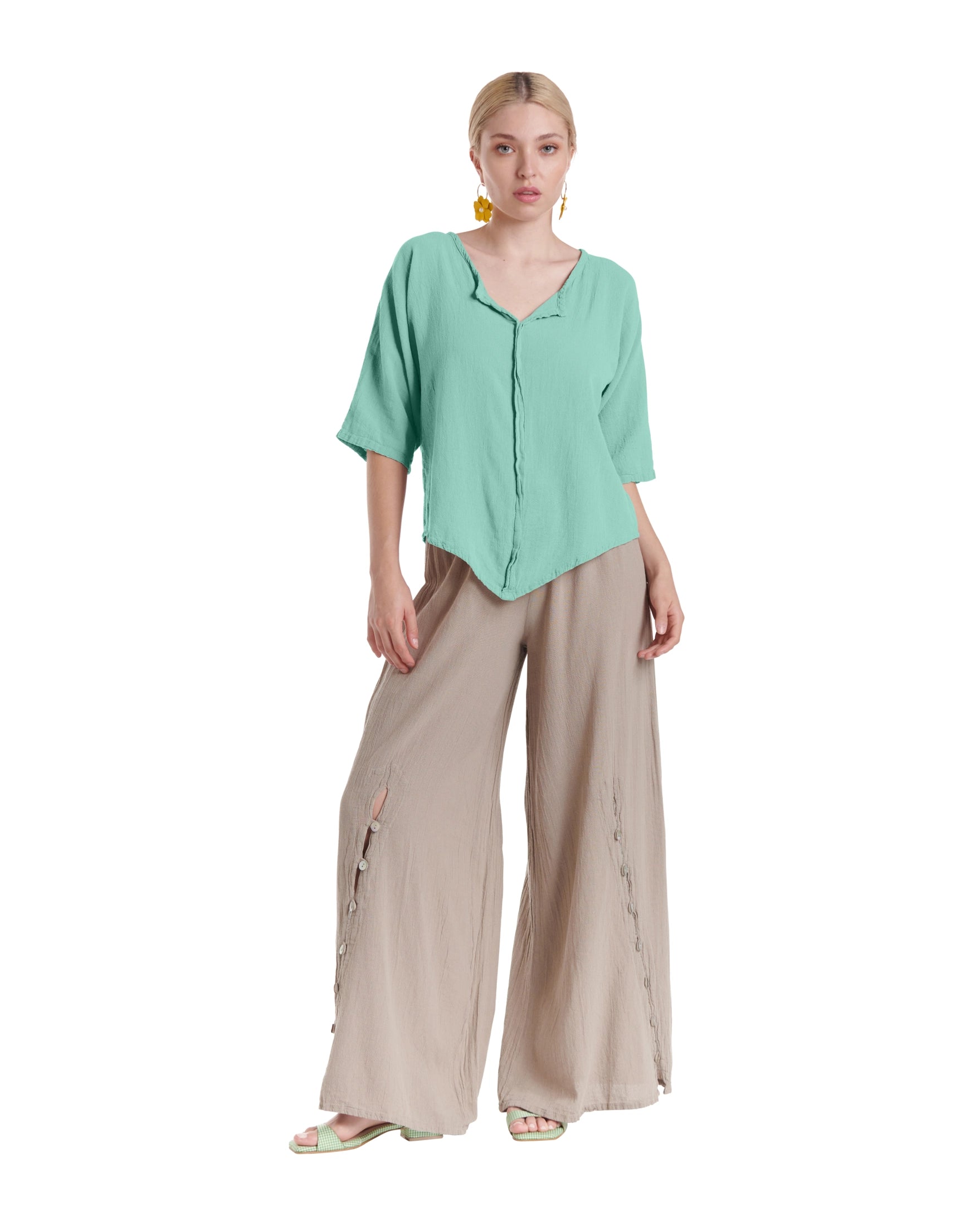 Tiny Cotton Gauze Blouse-Oh My Gauze