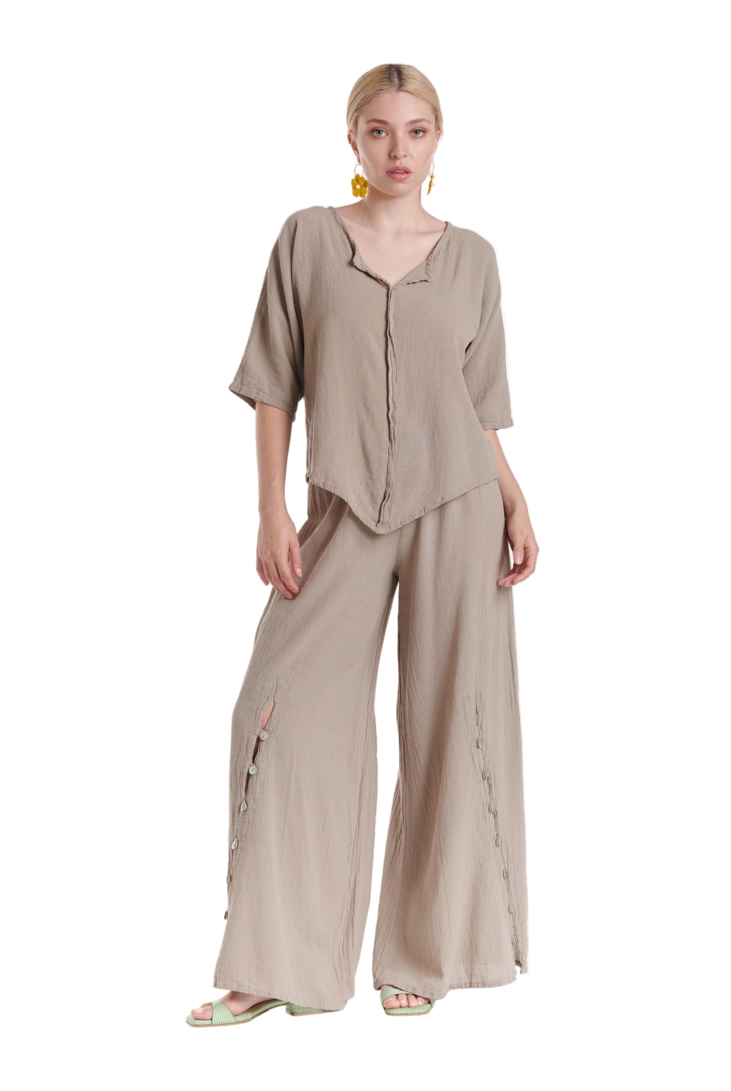 Tiny Cotton Gauze Blouse-Oh My Gauze