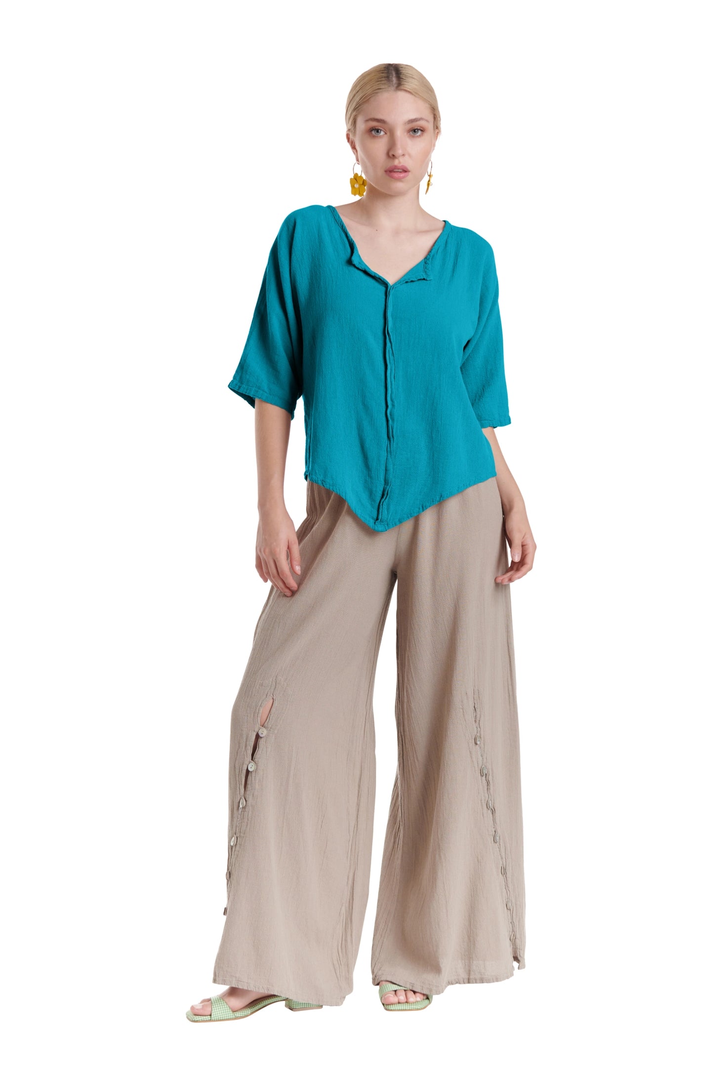 Tiny Cotton Gauze Blouse-Oh My Gauze