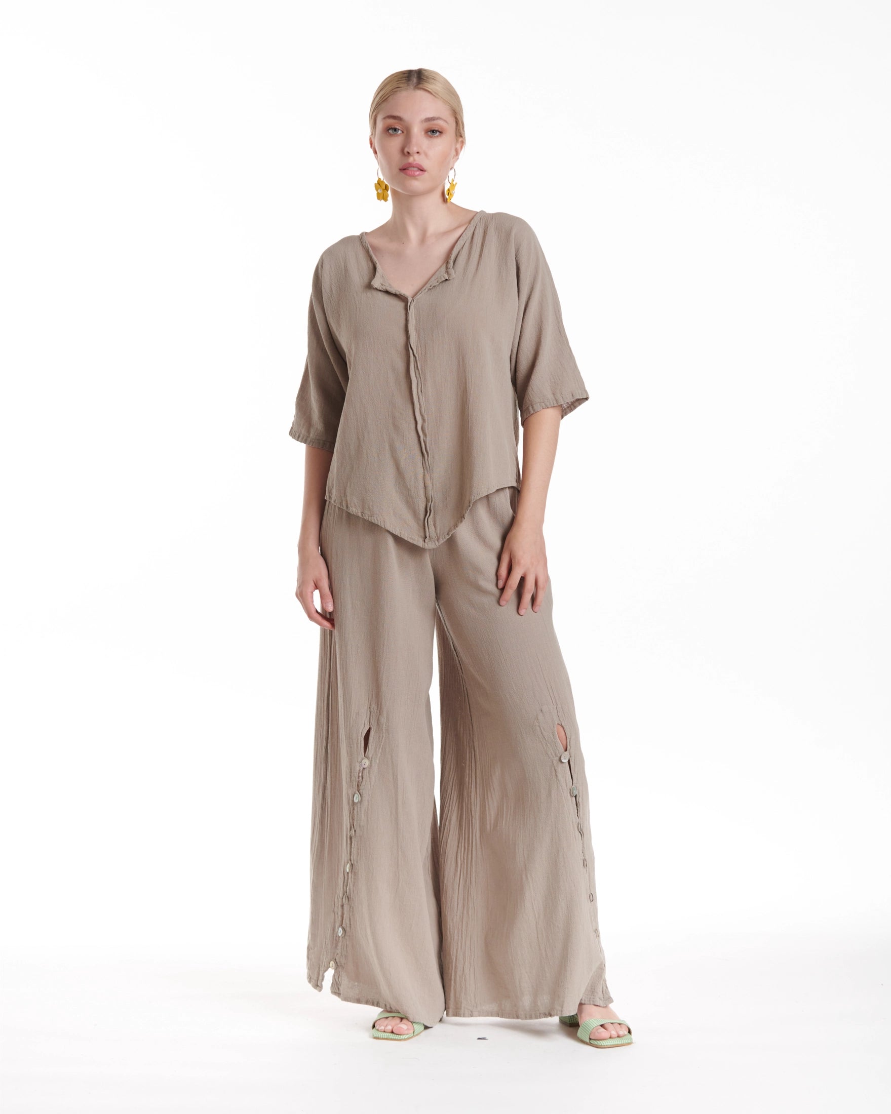 Tiny Cotton Gauze Blouse-Oh My Gauze