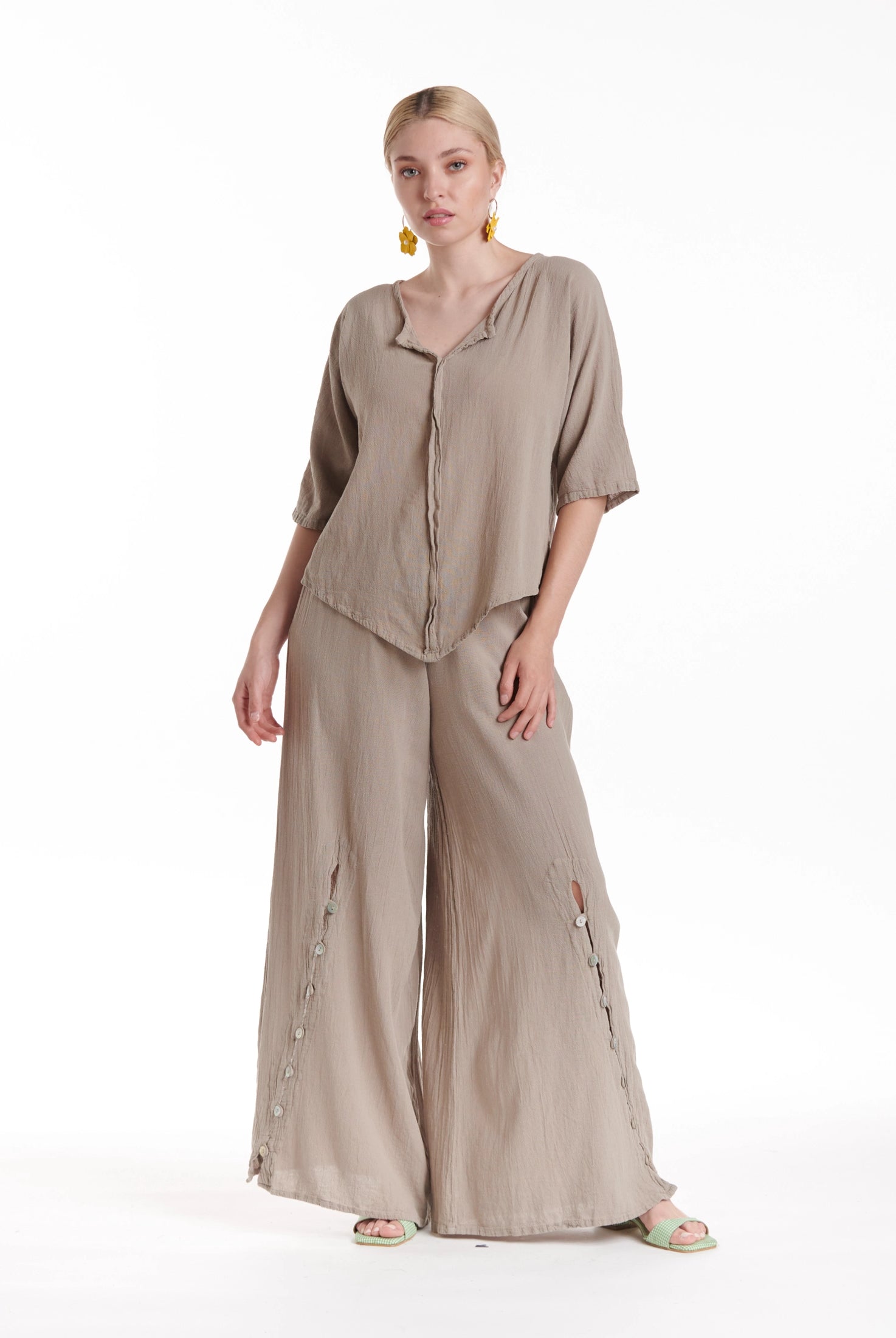 Tiny Cotton Gauze Blouse-Oh My Gauze