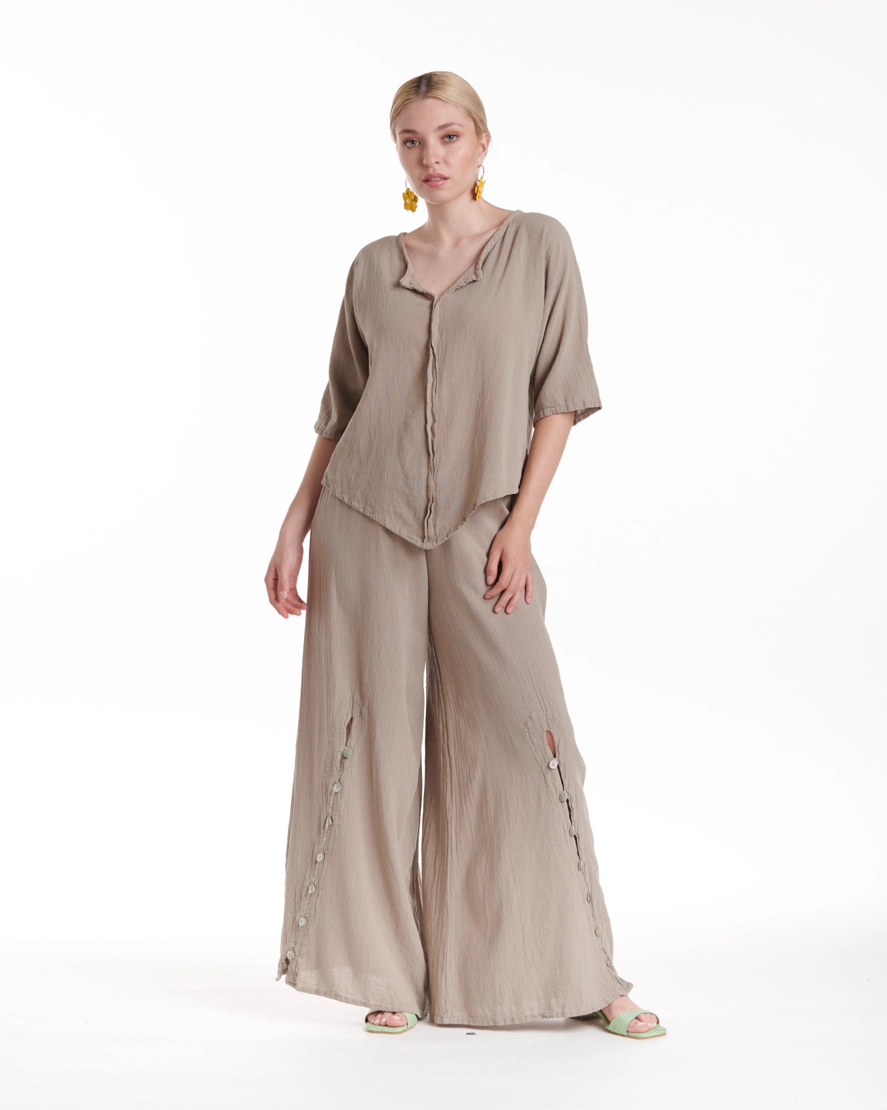 Tiny Cotton Gauze Blouse-Oh My Gauze