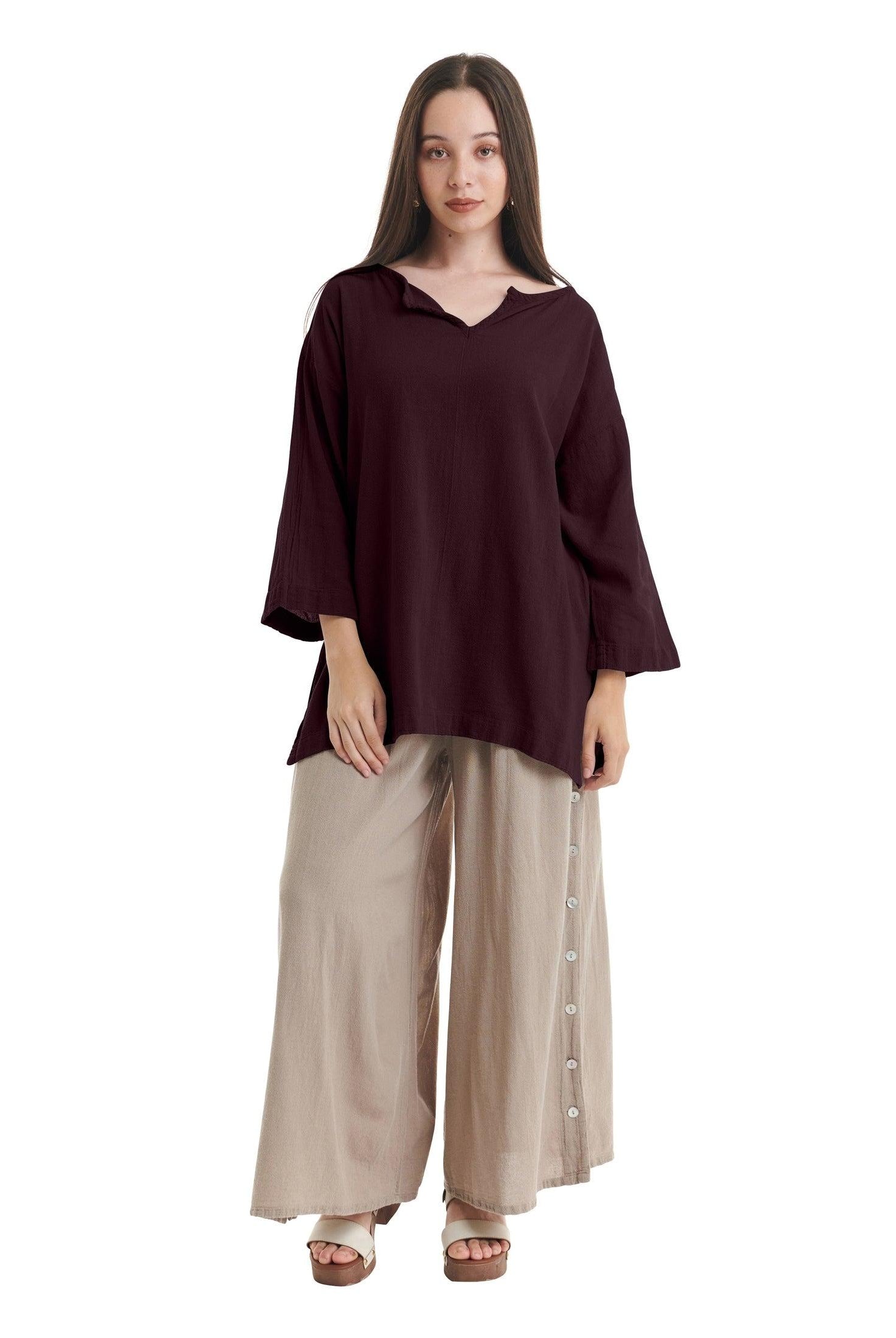 Twilight Cotton Gauze Blouse-Oh My Gauze
