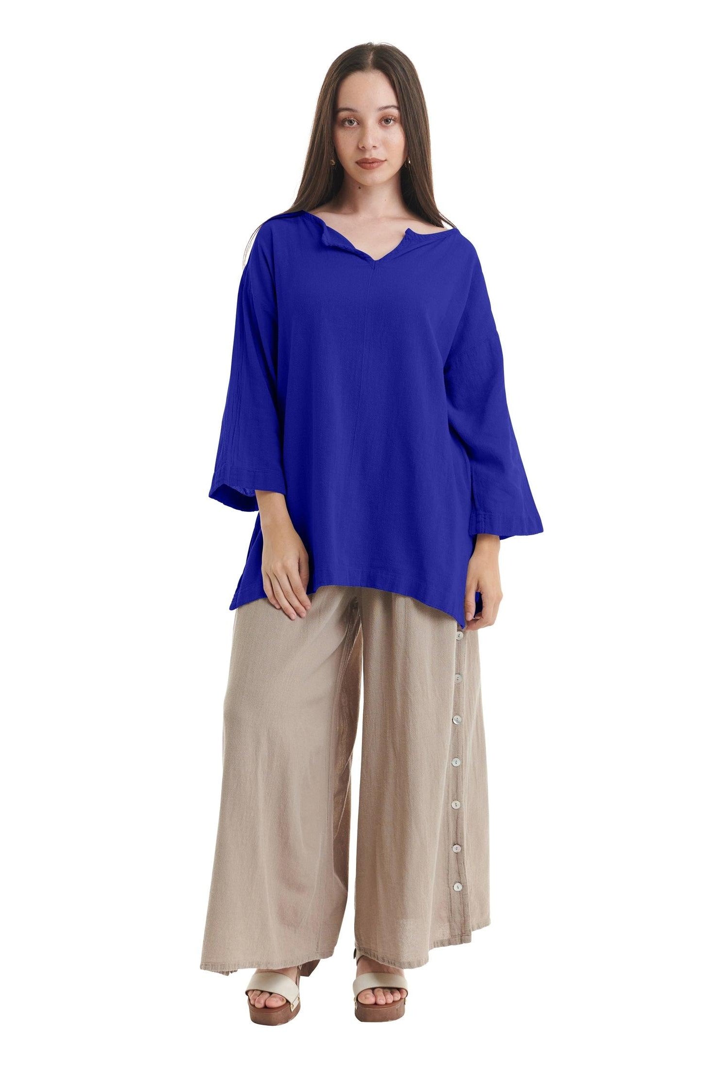 Twilight Cotton Gauze Blouse-Oh My Gauze