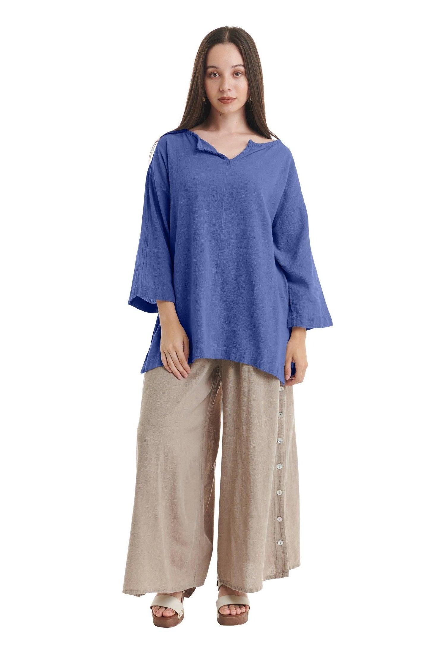 Twilight Cotton Gauze Blouse-Oh My Gauze