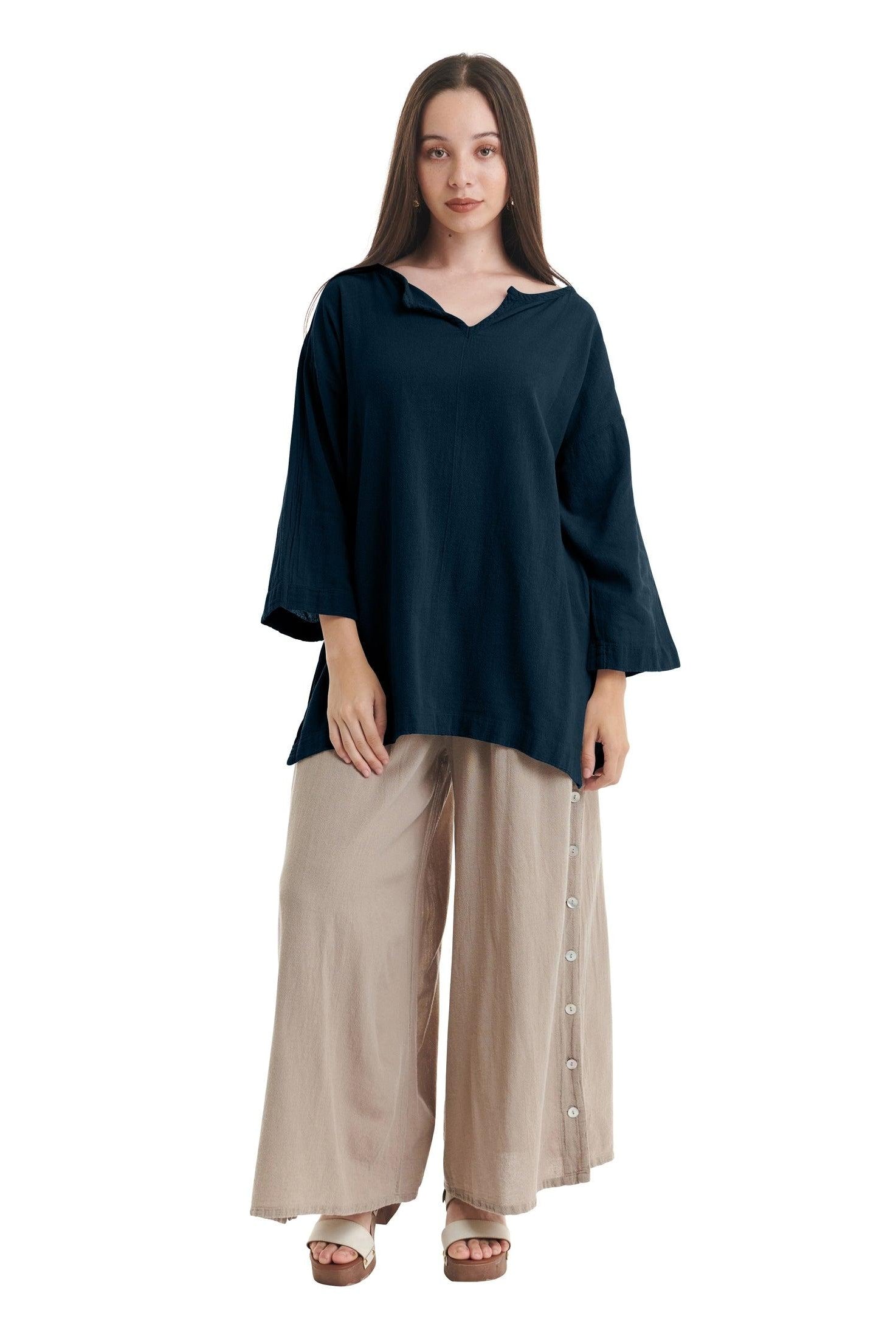 Twilight Cotton Gauze Blouse-Oh My Gauze
