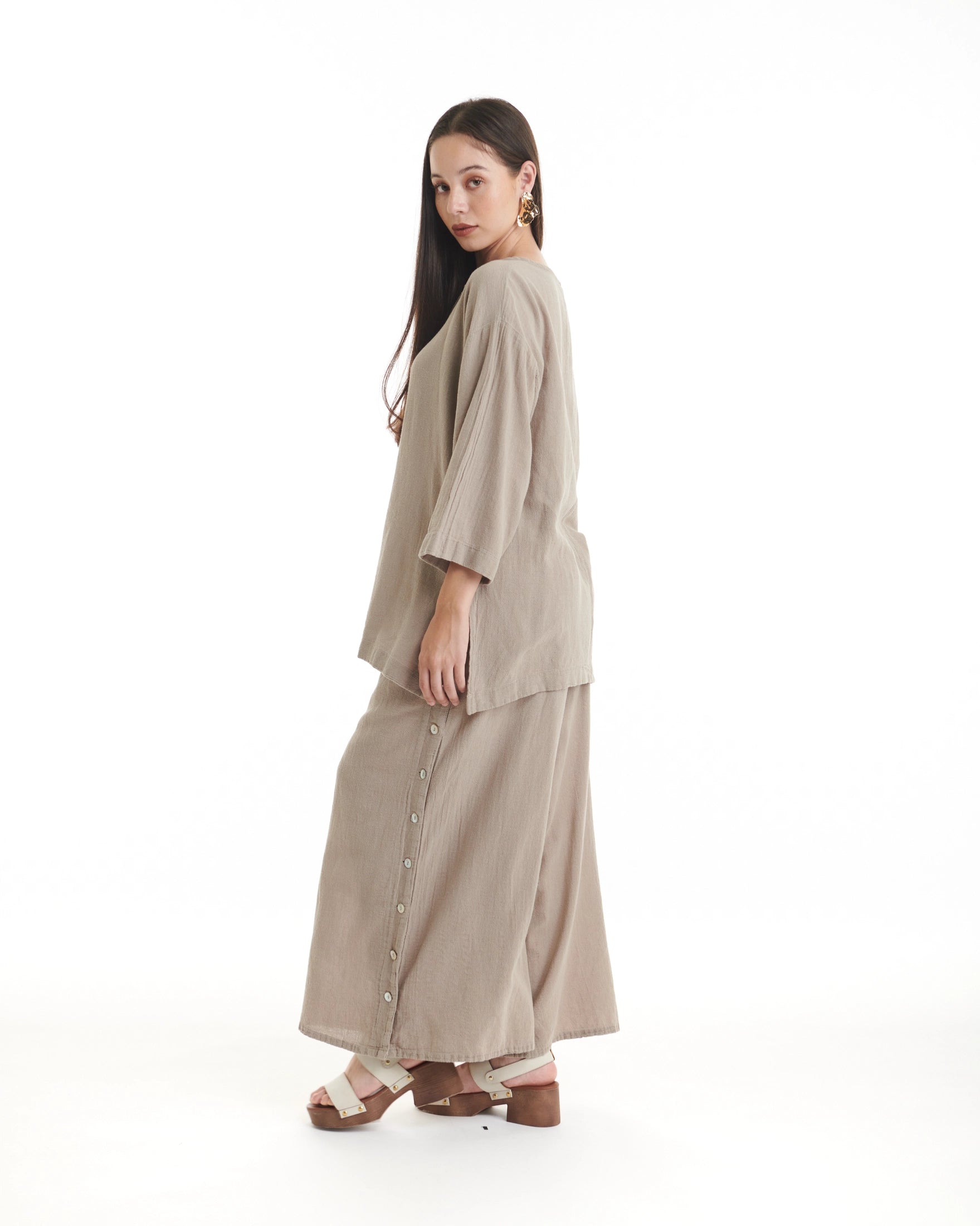 Twilight Cotton Gauze Blouse - New-Oh My Gauze