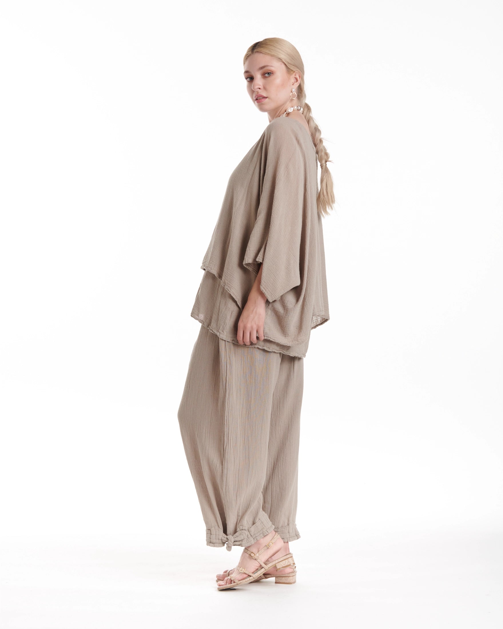 Twins Cotton Gauze Blouse-Oh My Gauze