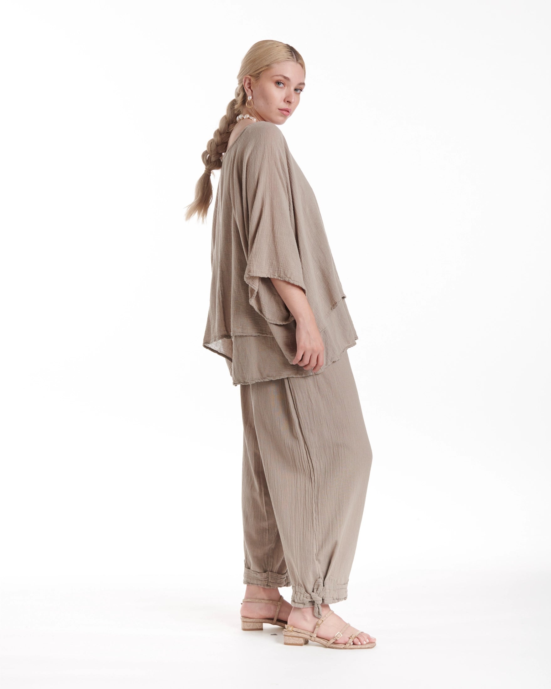 Twins Cotton Gauze Blouse-Oh My Gauze