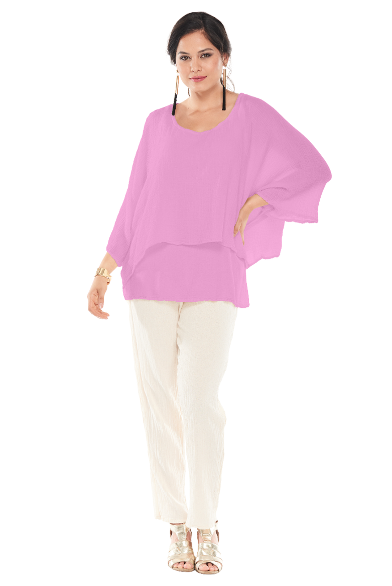 Twins Cotton Gauze Blouse-Oh My Gauze