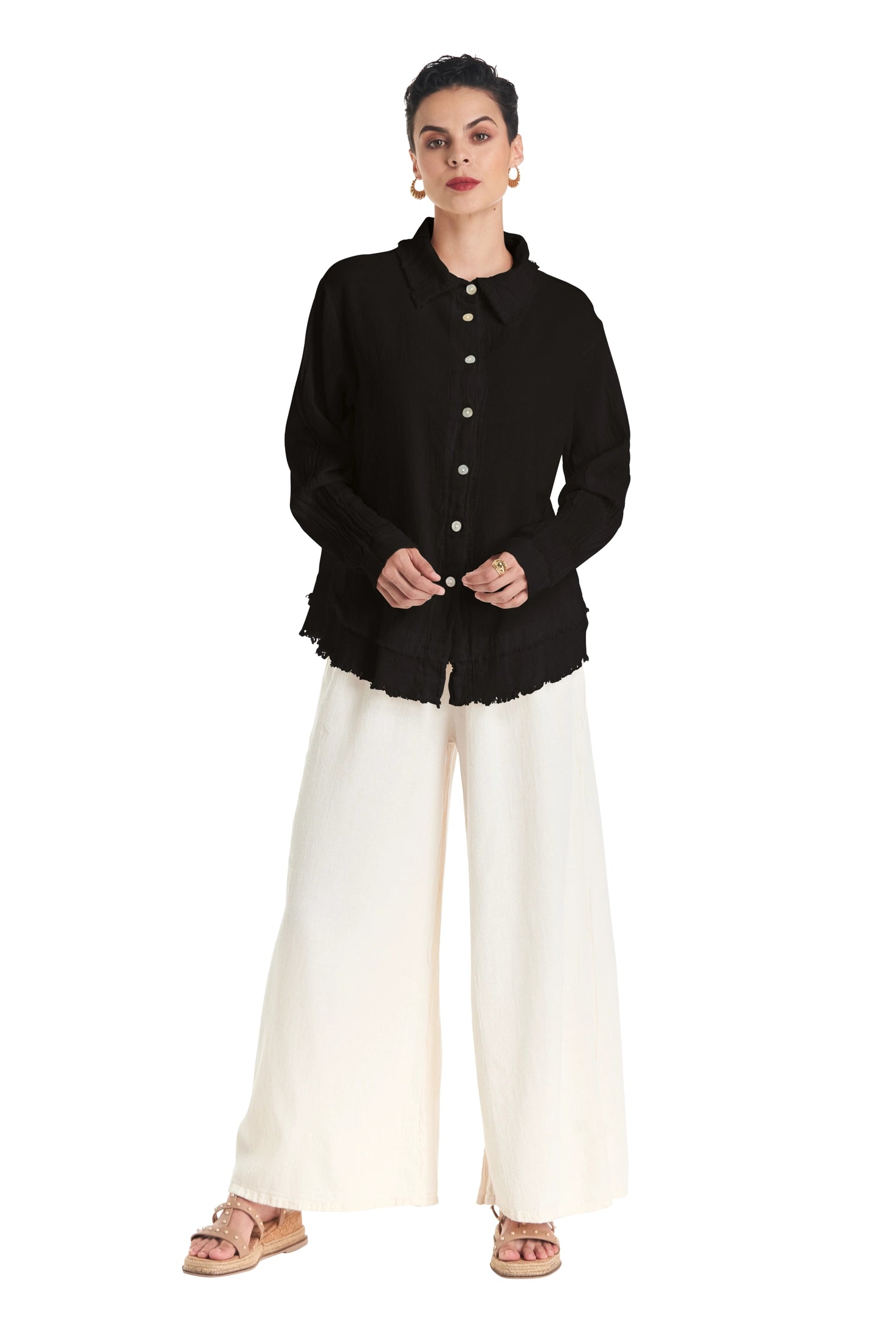 Urban Cotton Gauze Blouse-Oh My Gauze