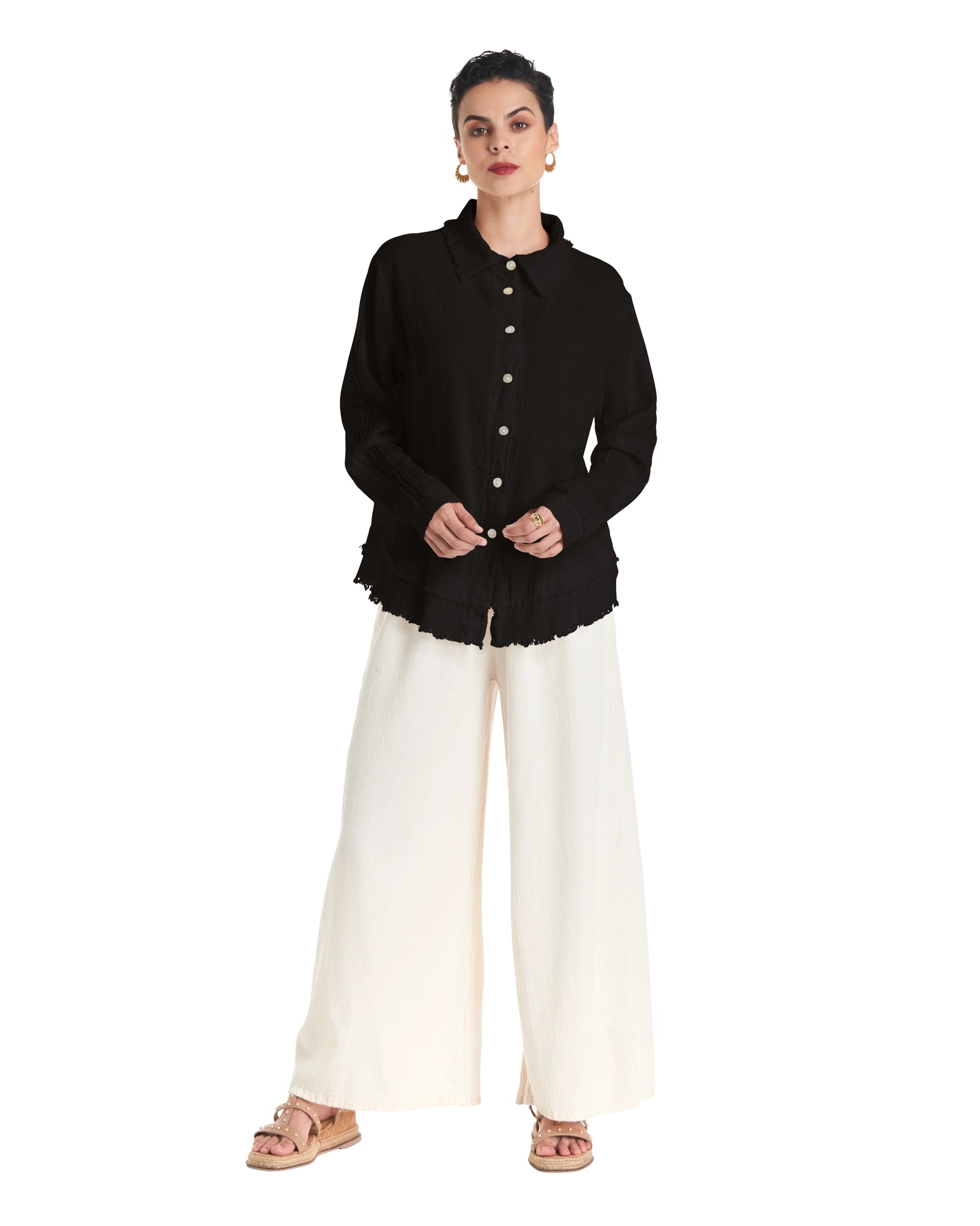 Urban Cotton Gauze Blouse-Oh My Gauze