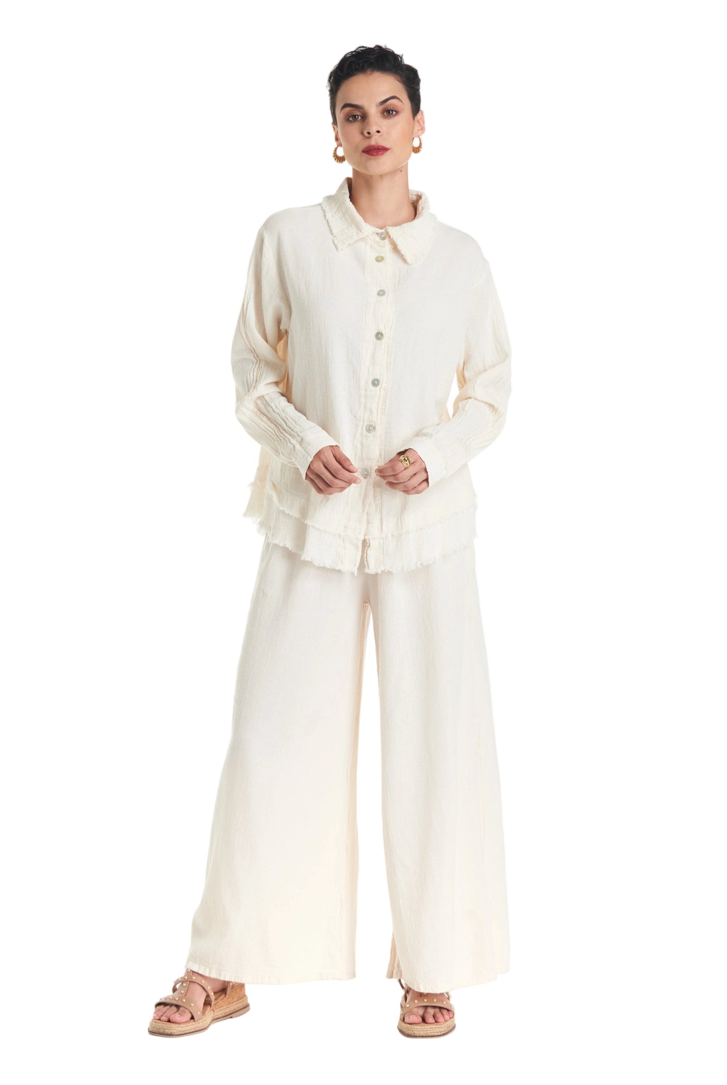 Urban Cotton Gauze Blouse-Oh My Gauze