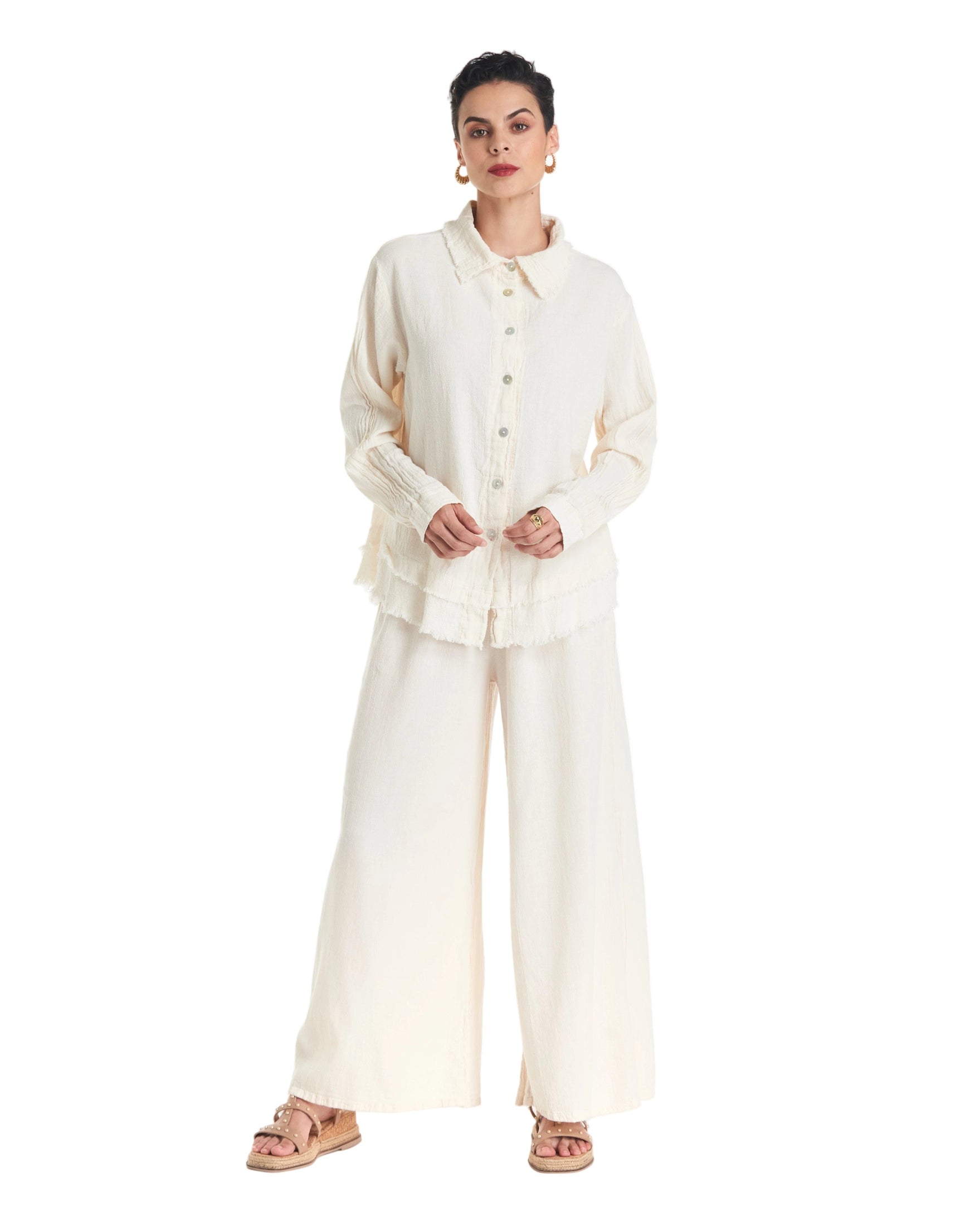 Urban Cotton Gauze Blouse-Oh My Gauze