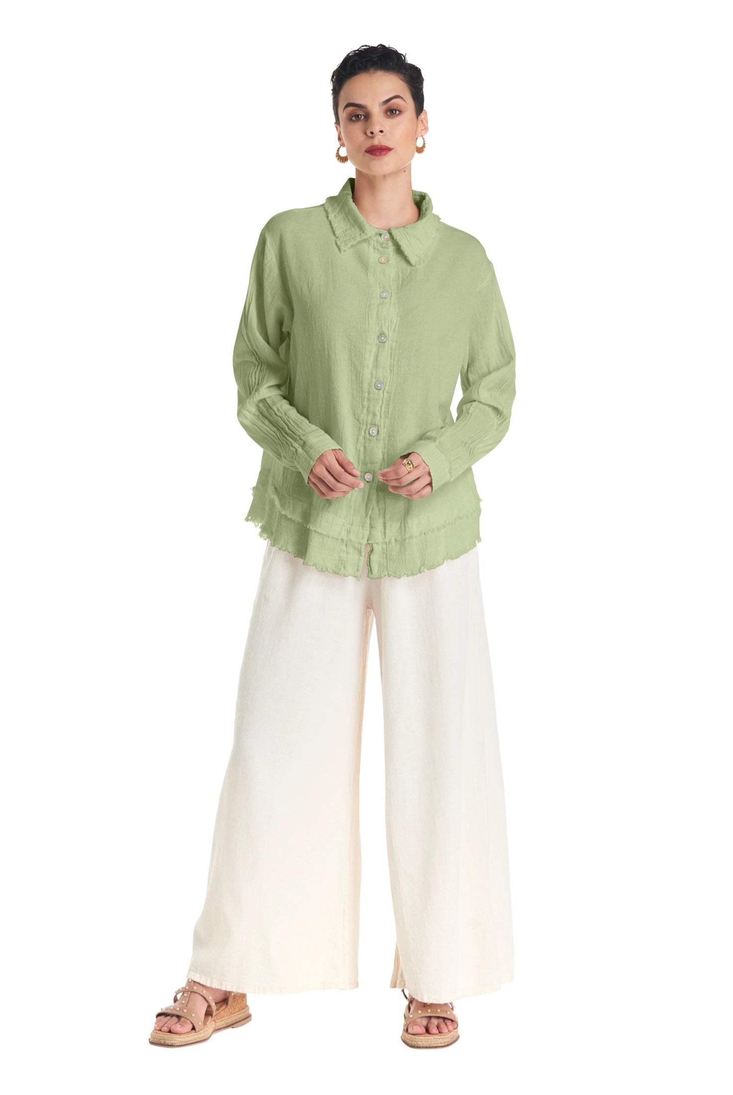 Urban Cotton Gauze Blouse-Oh My Gauze