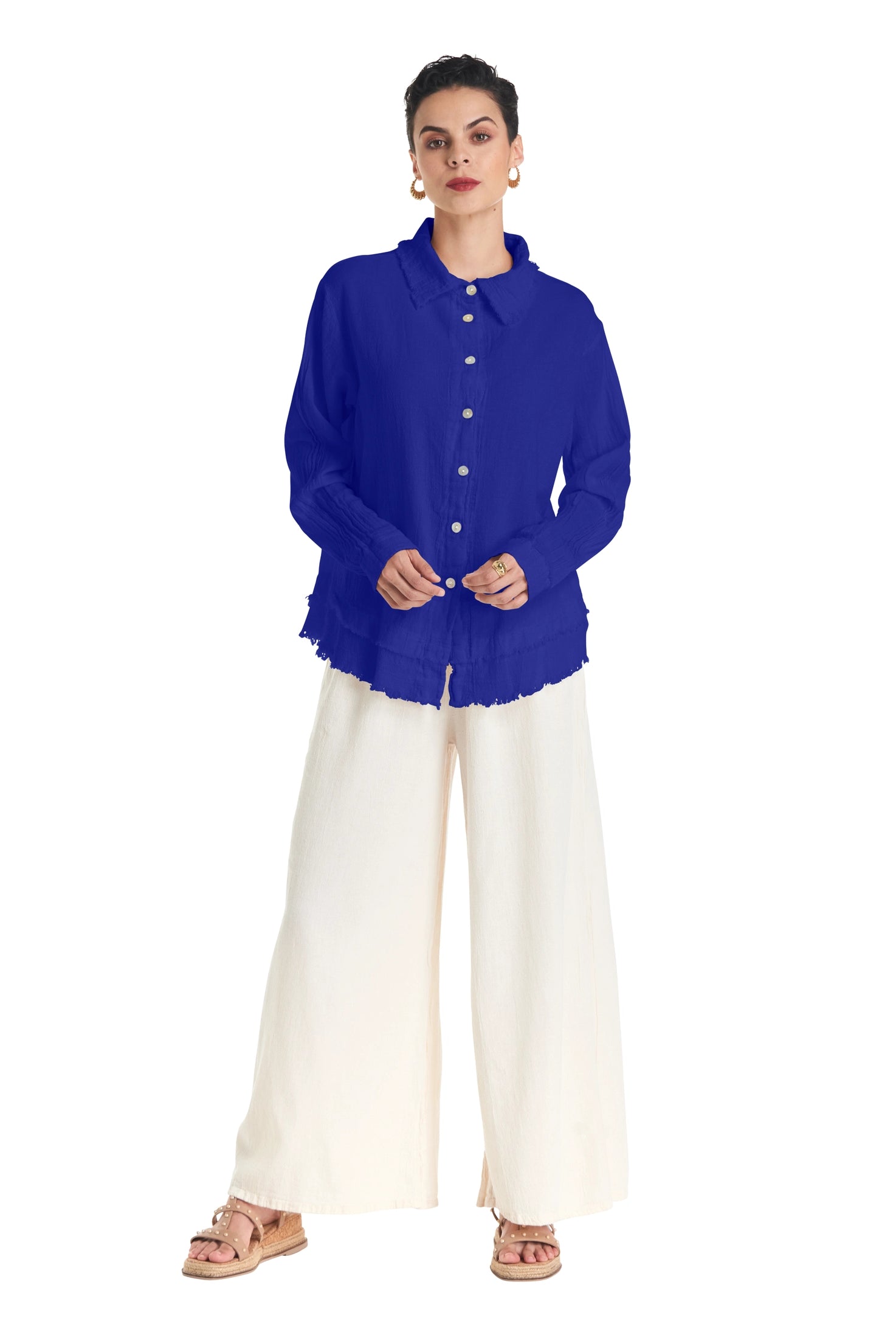 Urban Cotton Gauze Blouse-Oh My Gauze