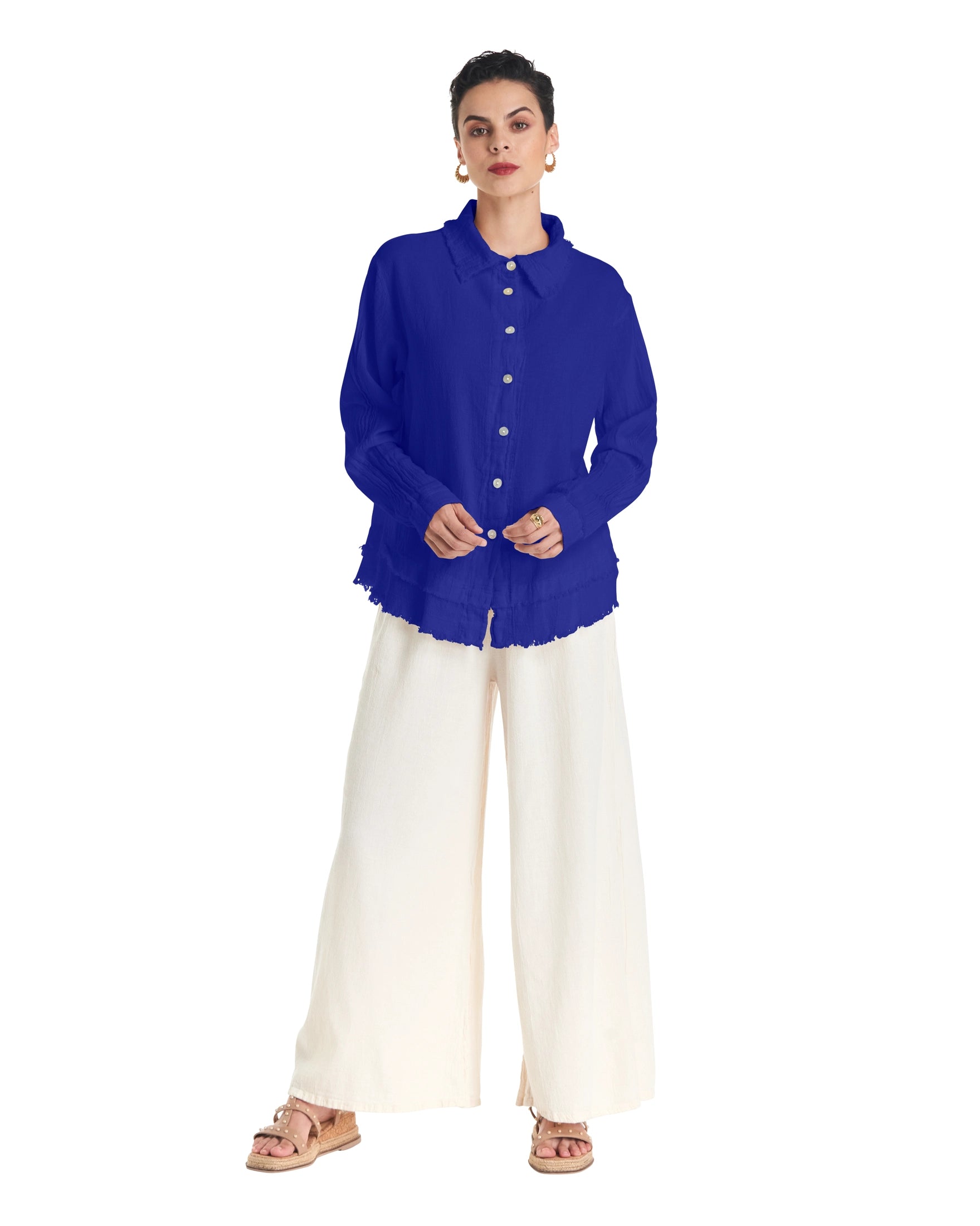 Urban Cotton Gauze Blouse-Oh My Gauze