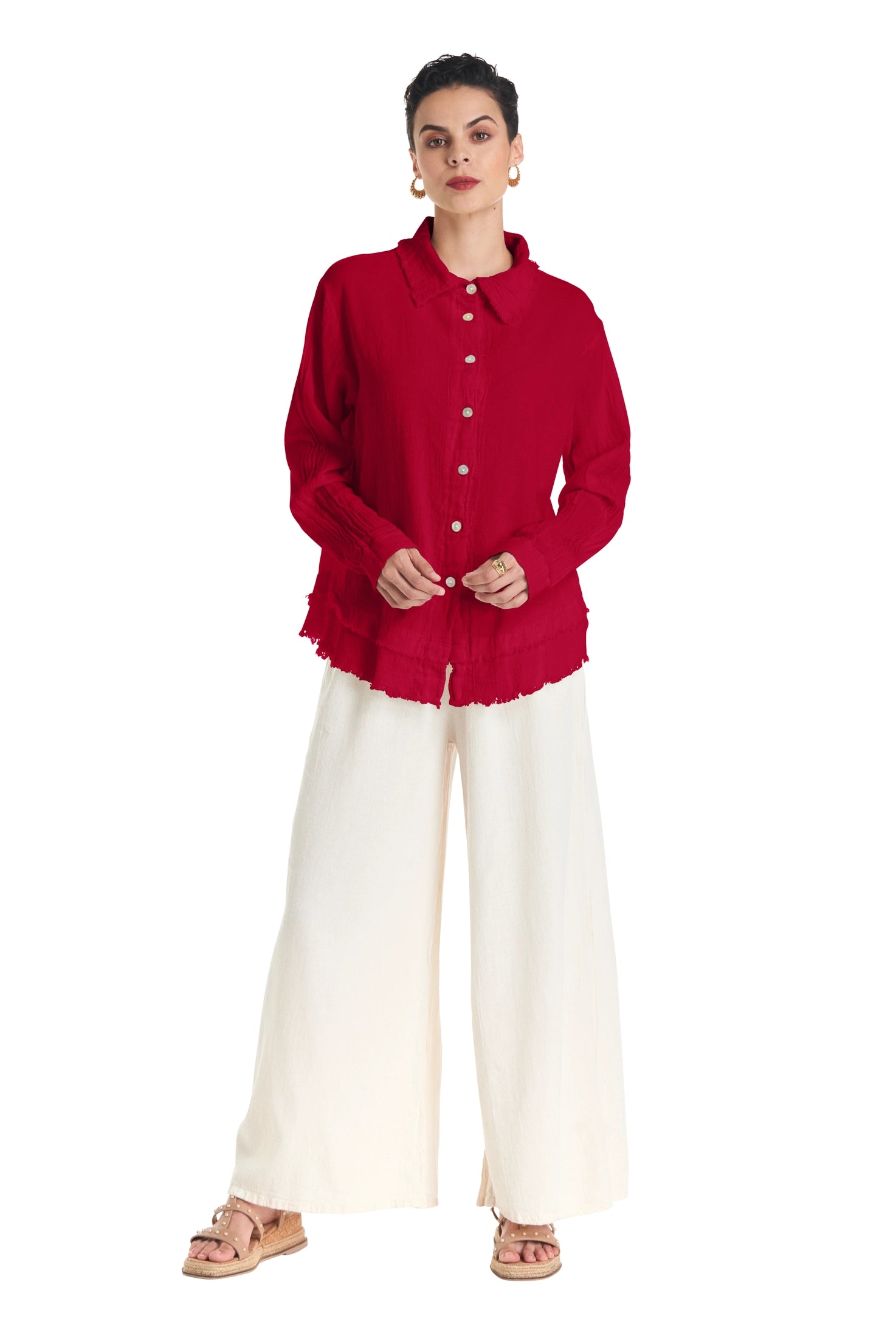 Urban Cotton Gauze Blouse-Oh My Gauze