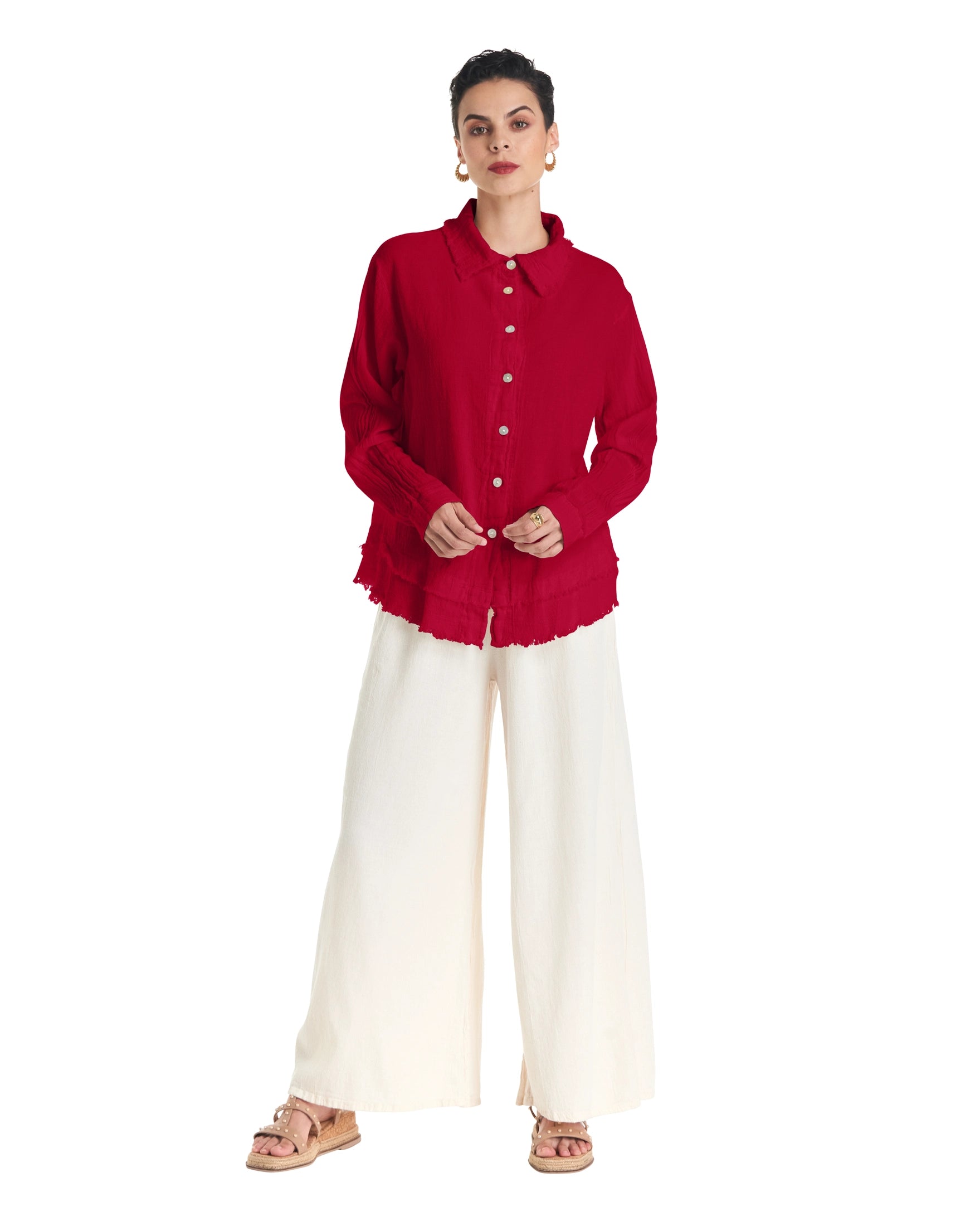 Urban Cotton Gauze Blouse-Oh My Gauze