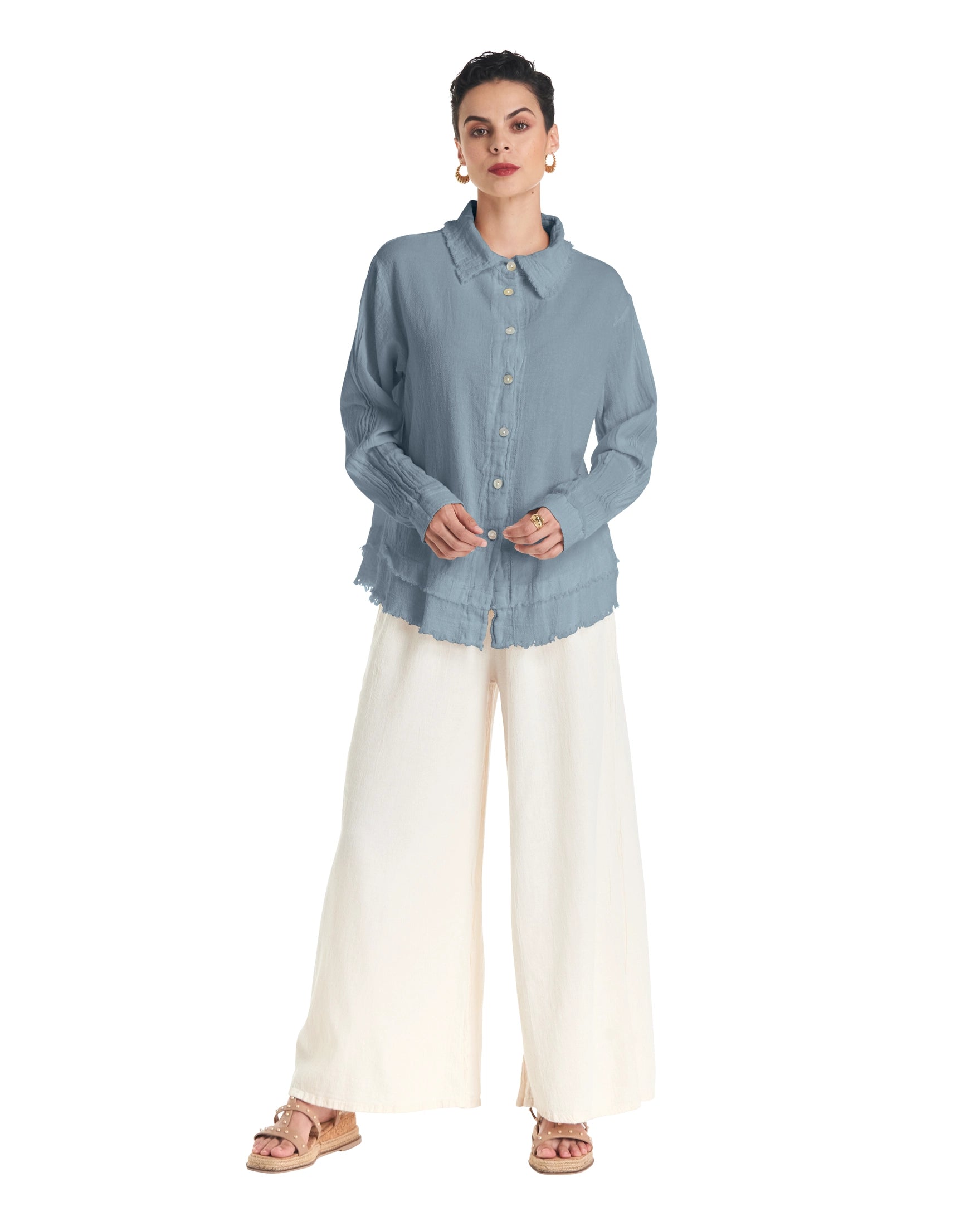 Urban Cotton Gauze Blouse-Oh My Gauze